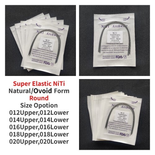 10Bags Dental Ortho Niti Super Elastic Ovoid/Natural Rectangular/Round Arch Wire