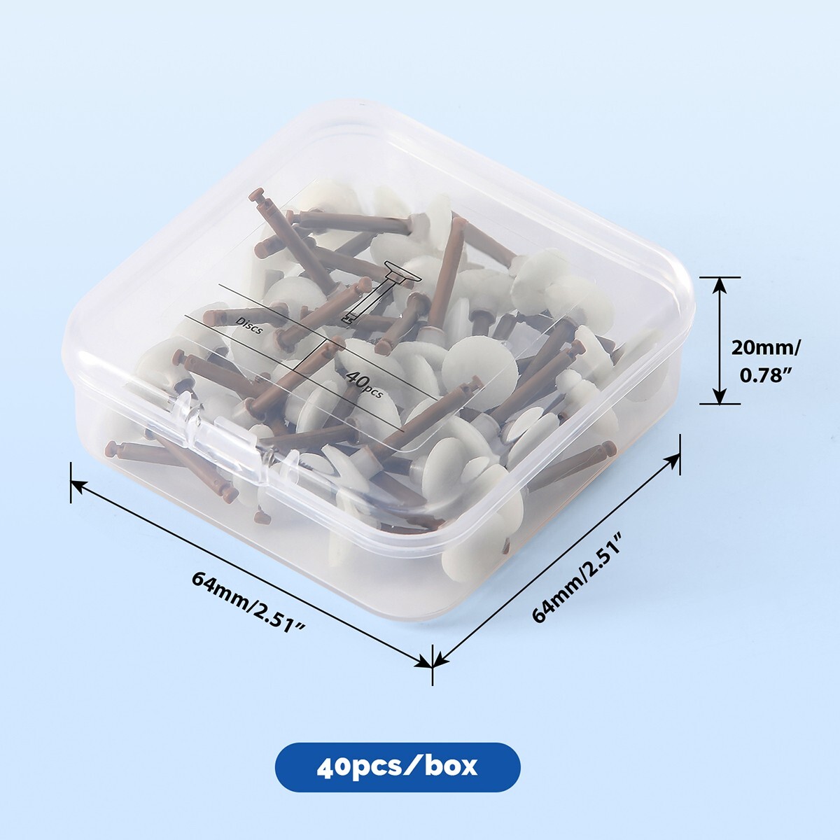 40Pcs AZDENT Dental Composite Polishing Finishing Finisher Disc/ Cups/Points