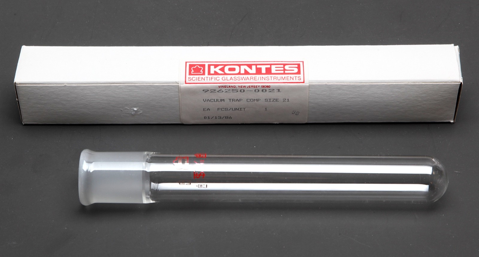 KONTES Scientific Instruments Vacuum Trap SZ. 21 1986926250-0021 NOS