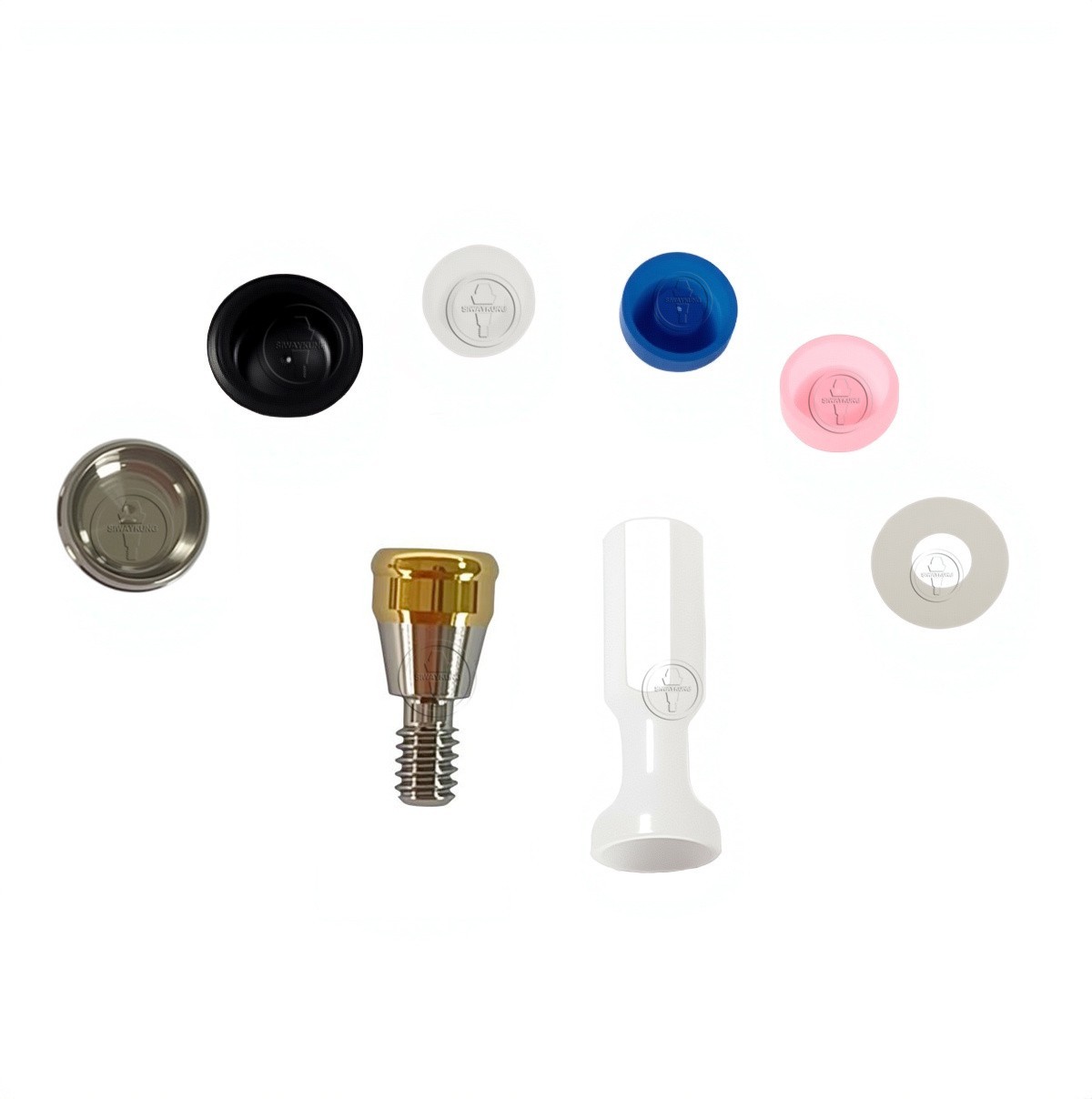 Locator abutment full set fit to Nobel Active RP platform D3.7mm GH1-6mm