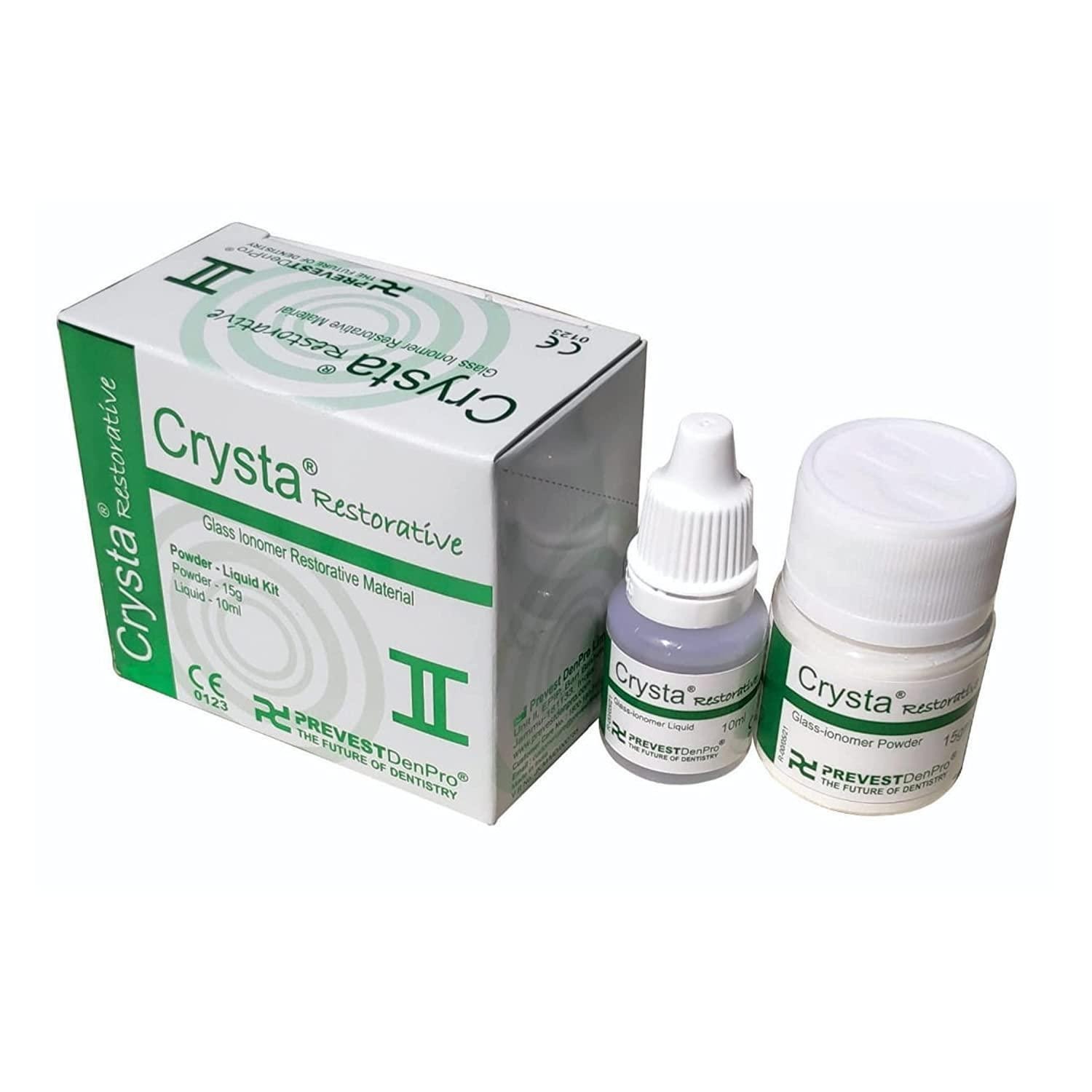 Crysta Superior Teeth/Tooth Repair Permanent Dental Cement Cavity Filling Kit
