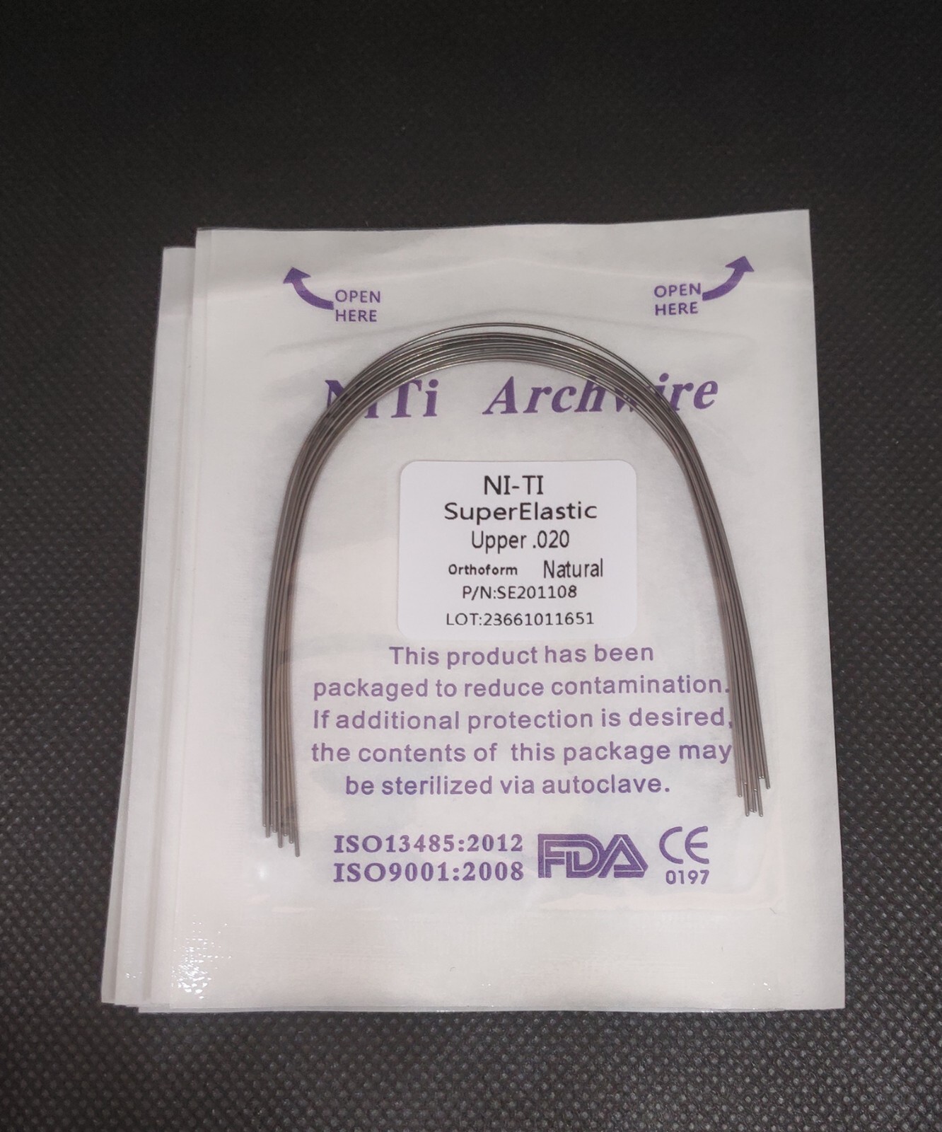 Dental Orthodontic Super Elastic Wire Niti Round Arcos Arch Wires Natural Form