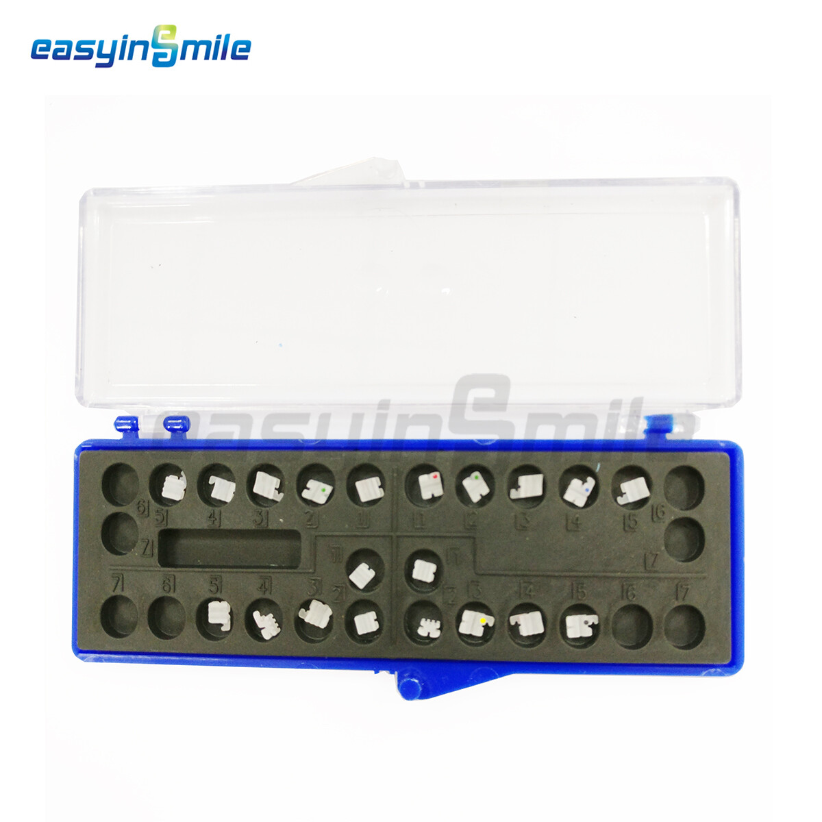 1/10PK Dental Brackets Orthodontic Ceramic Braces Clear MBT Roth 022 Hooks 3/345