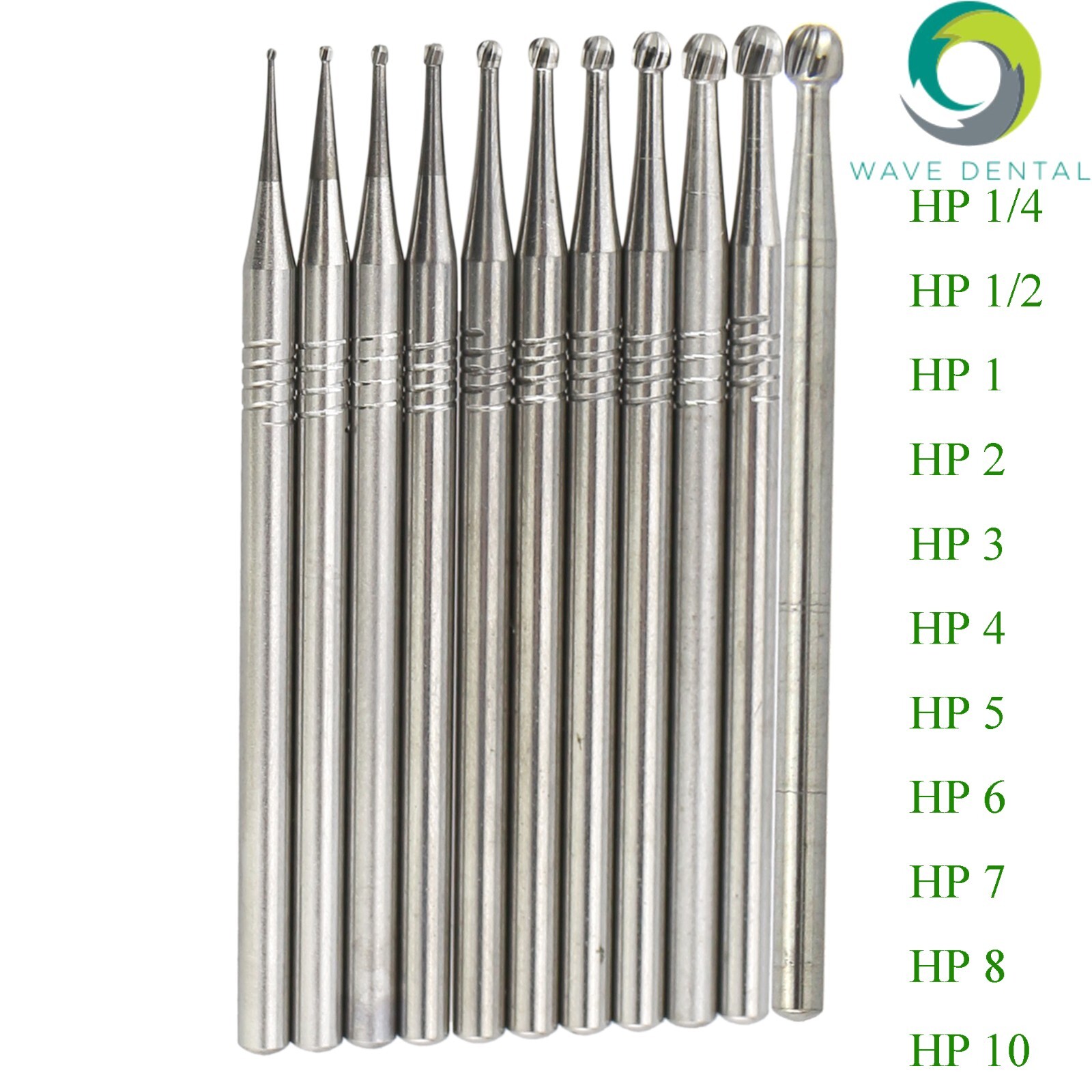 Wave Dental Round Tungsten Carbide Burs HP 44.5mm Shank for Straight Handpiece