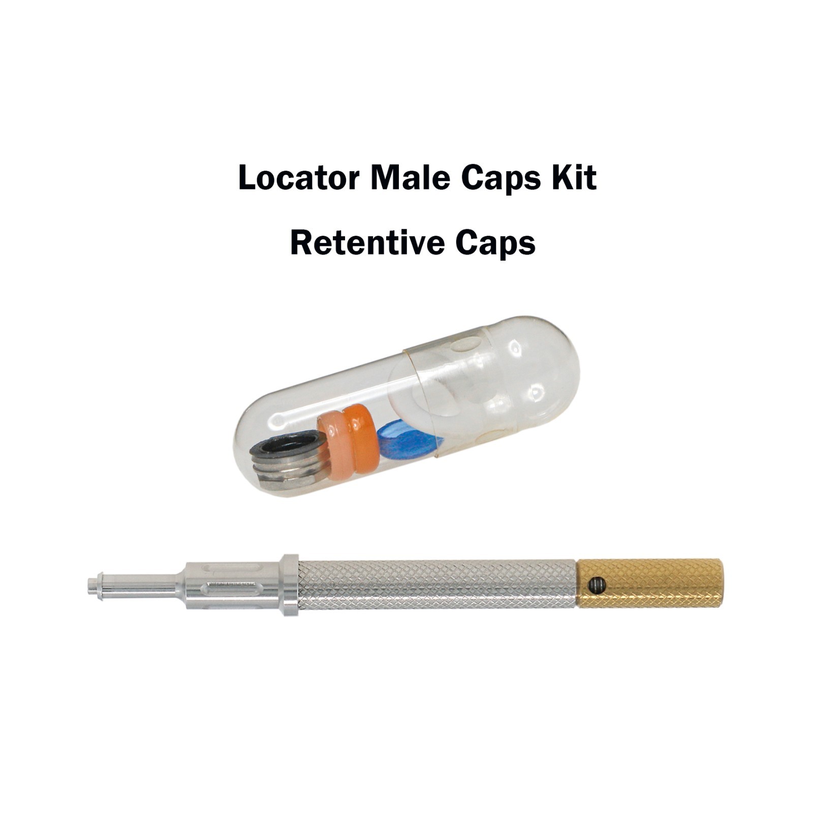 US For Zimmer Dental Locator Attachment Abutment & Male Cap Tool PAØ3.5mm 5mm GH