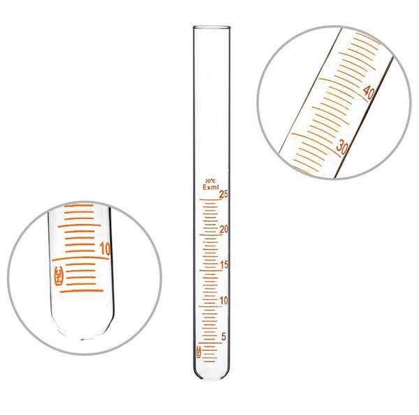 5ml-100ml Round-bottomed Glass Tube High Temperature Sample Container with Scale