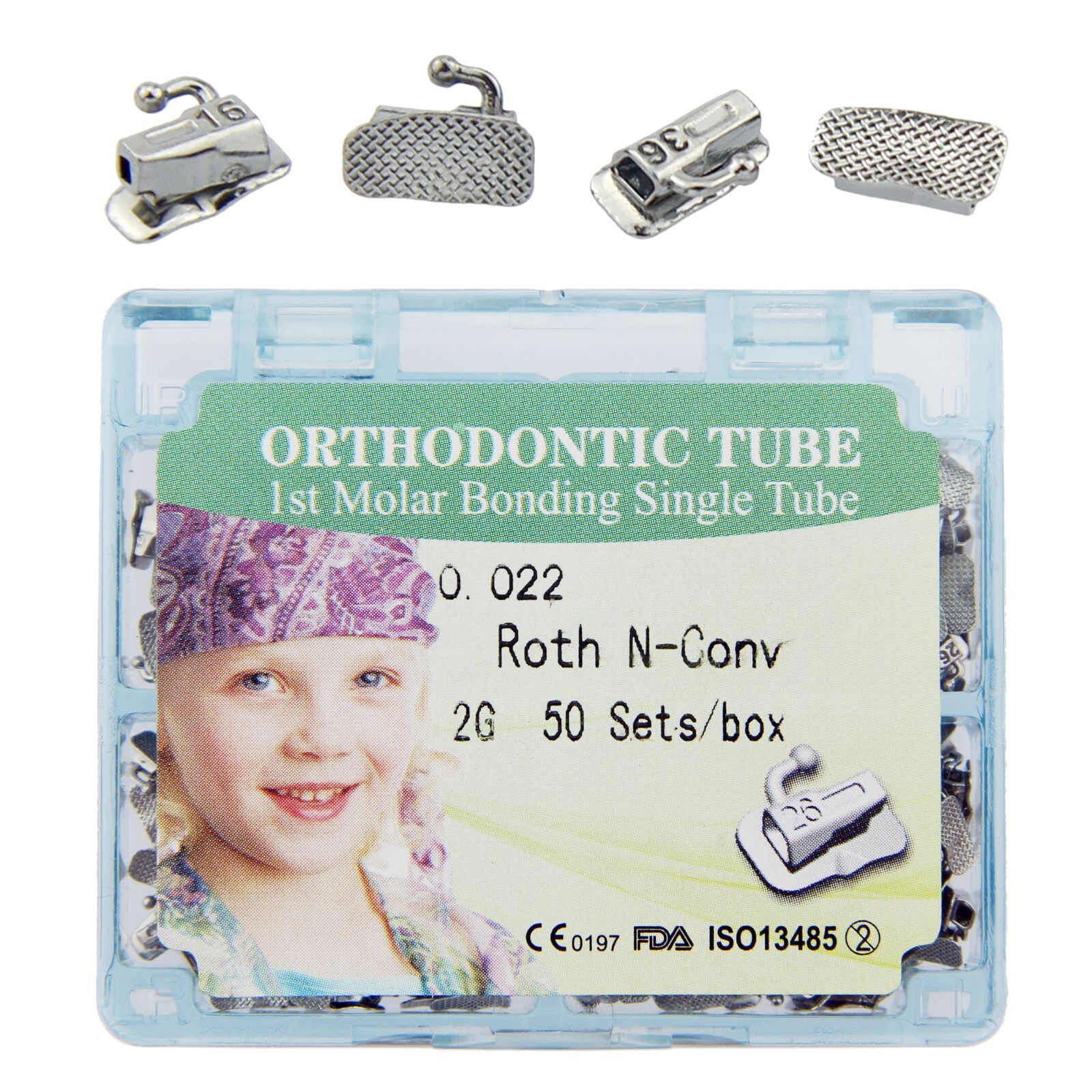 200pcs Orthodontic Buccal Tubes Roth 1st 2nd Molar Brackets tubos de ortodoncia