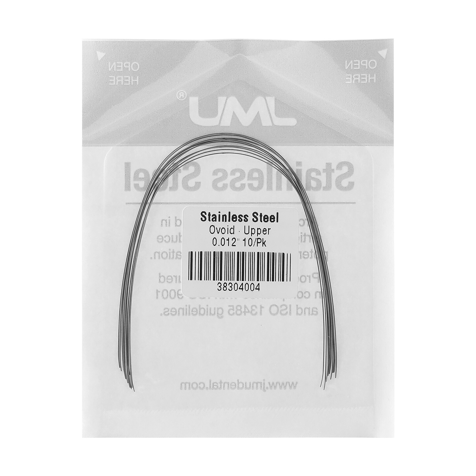 JMU Dental Orthodontic Archwire Stainless Steel Ovoid Form Rectangular Round