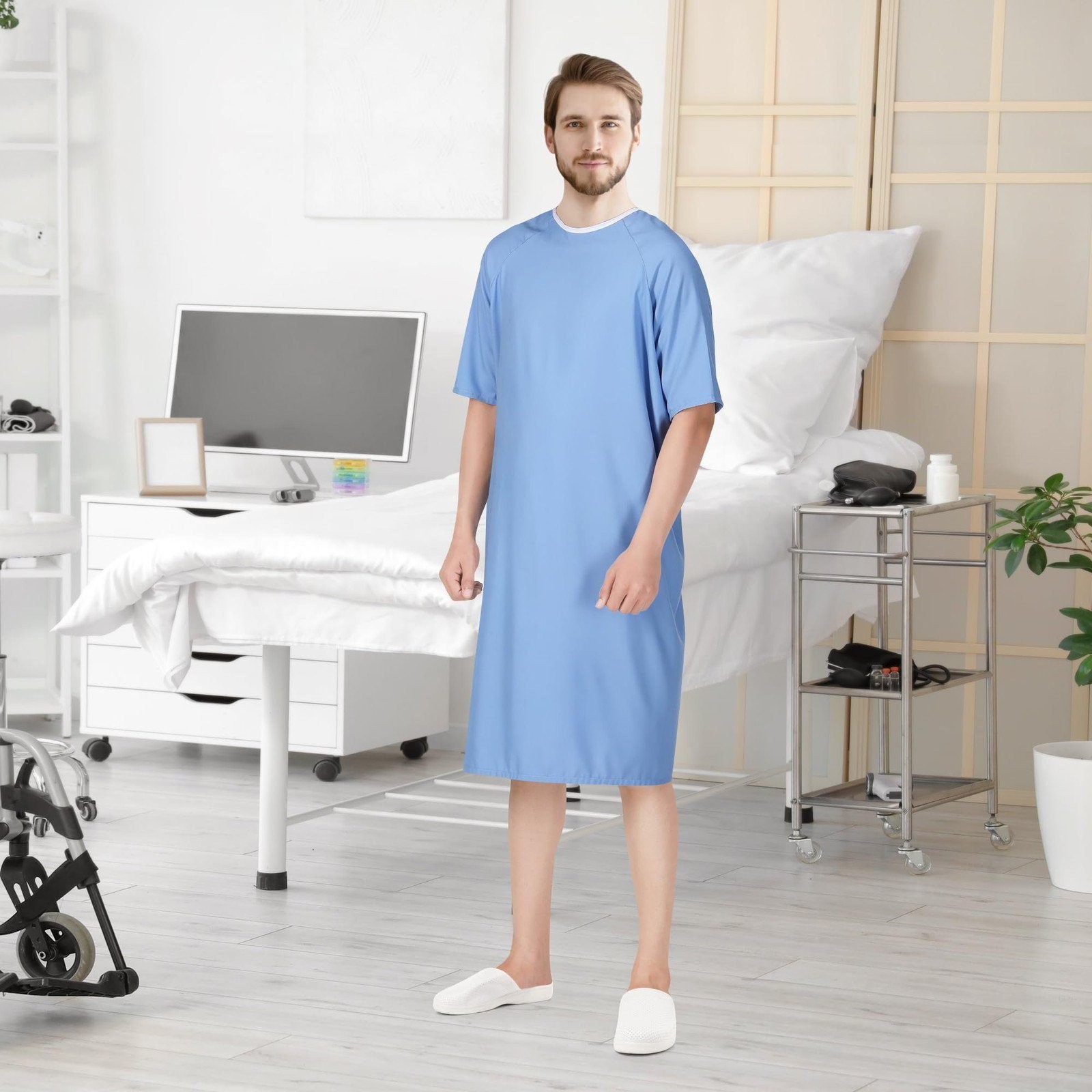Utopia Care Men’s Hospital Gown Soft and Comfortable Patient Gown…