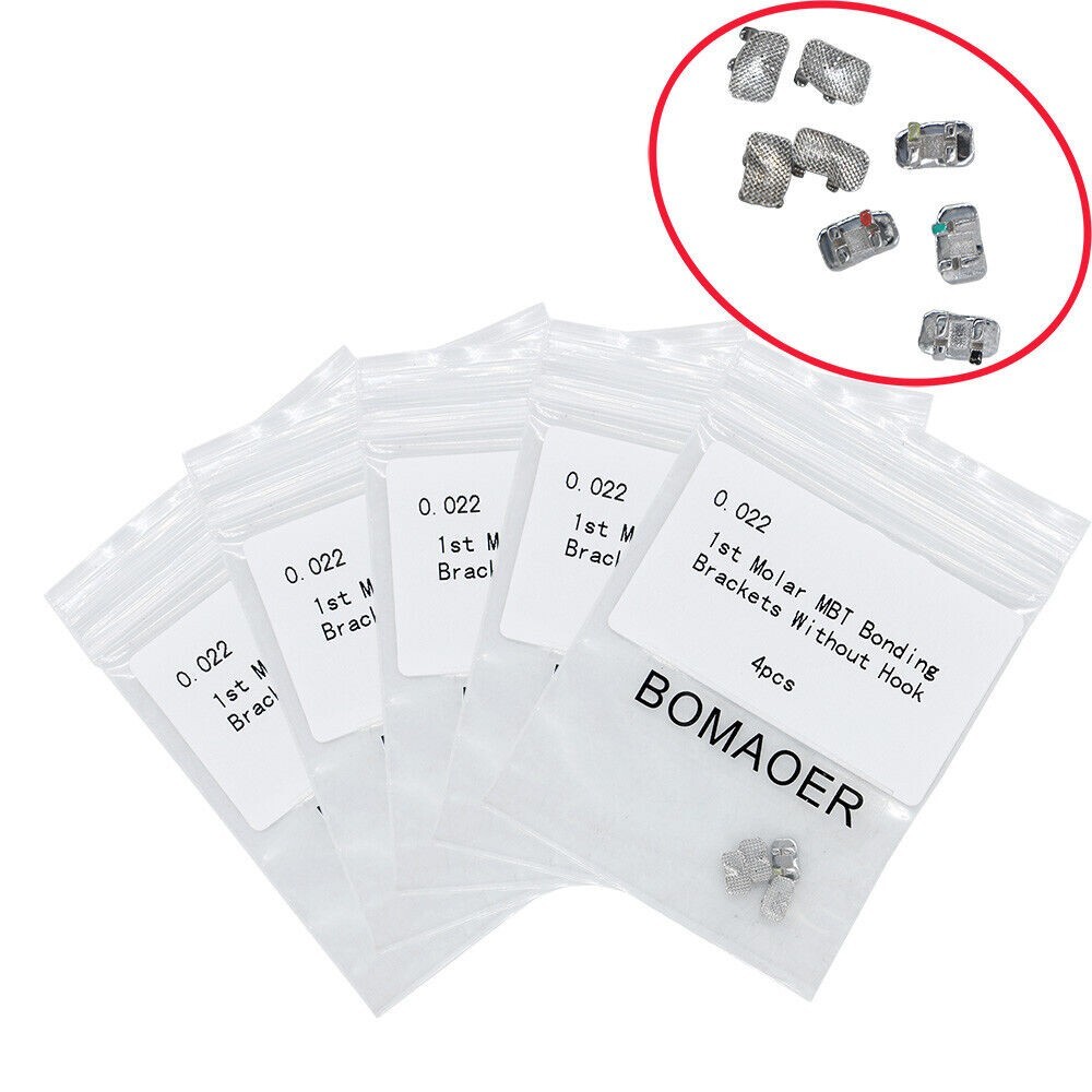 1 Pack Dental Orthodontic Roth 0.022 1st Molar MBT Bonding Bracket Without Hook