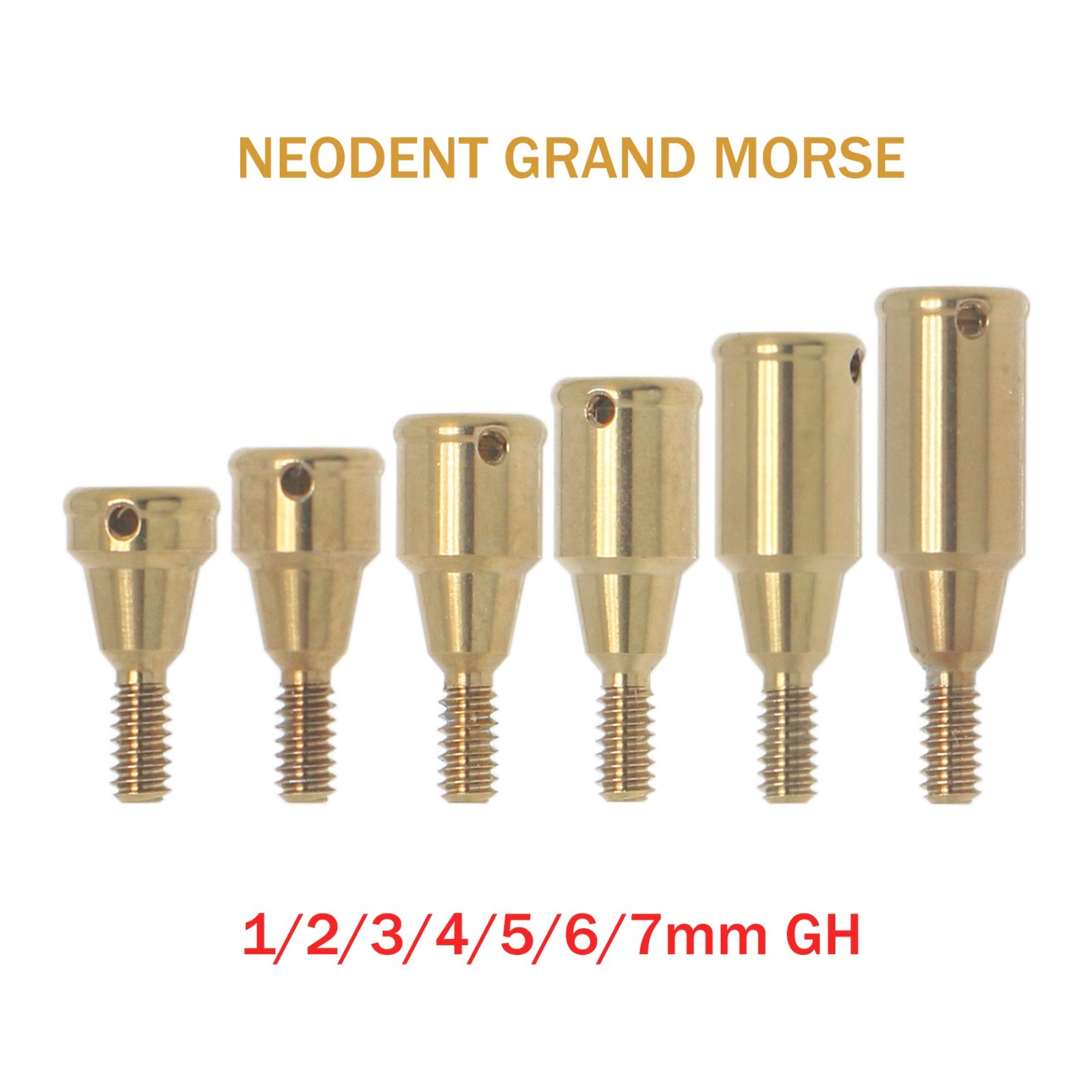 For Neodent Grand Morse GM LOCATOR Abutment PEEK w/Male Caps Inserts Overdenture