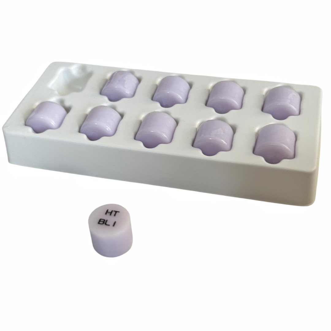 High Transparency Dental Glass Ceramic Liithium Disslicate Blocks C14 CAD