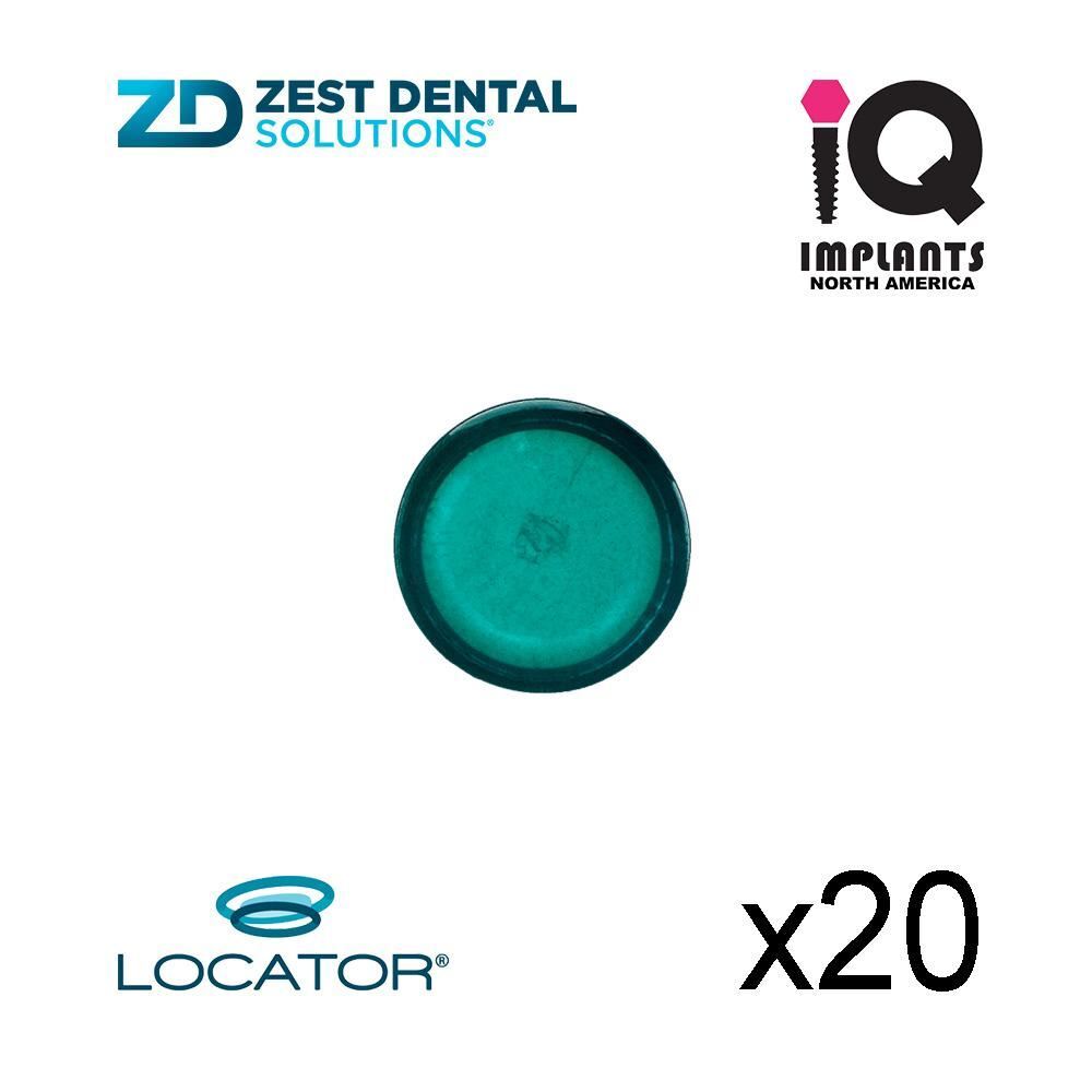 Zest LOCATOR Original Genuine Replacement Caps Ext Range, Green 3-4 lbs 20-pack