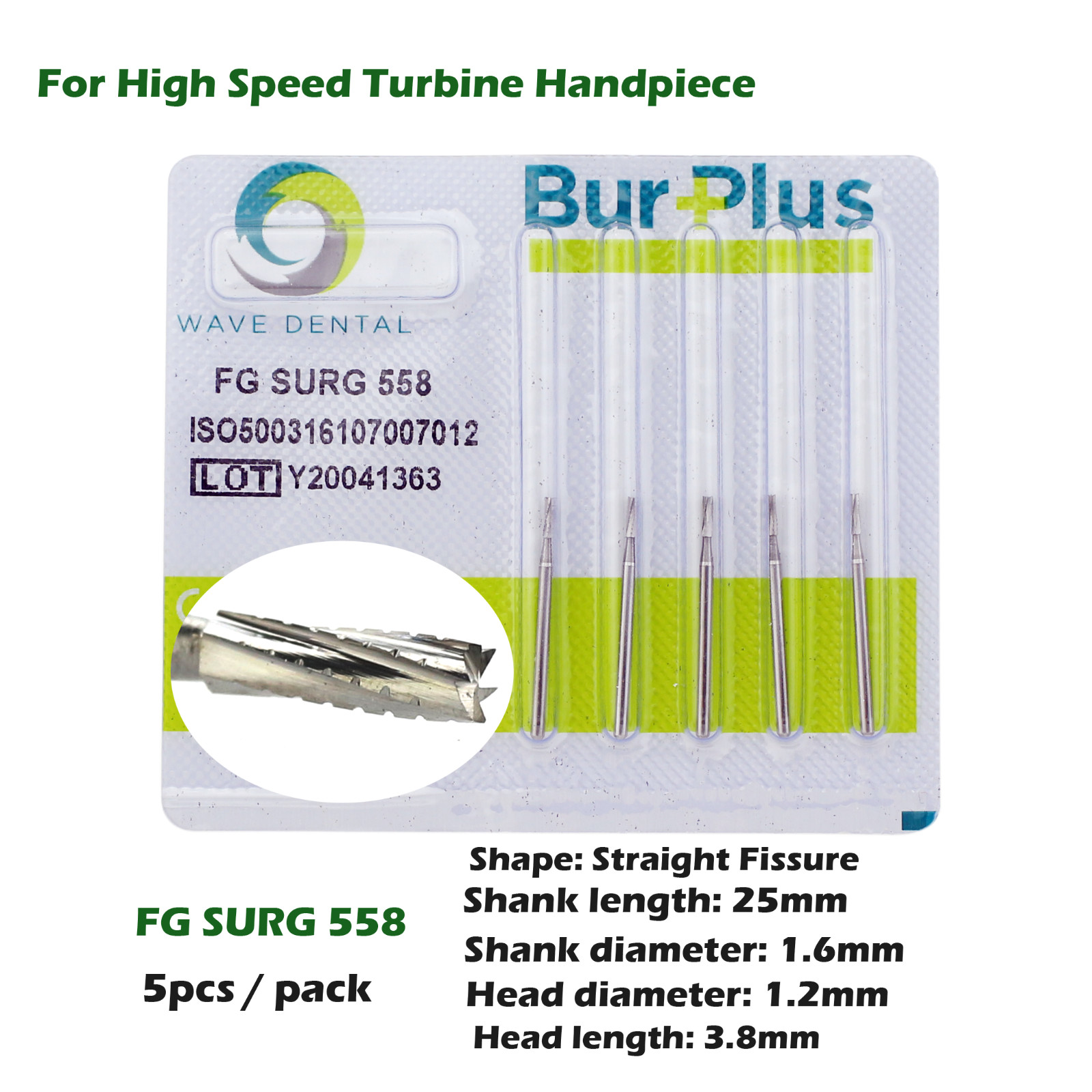 Wave Dental Surgical Long Burs 25mm Carbide Burr 557L 558 556 559 560 High Speed
