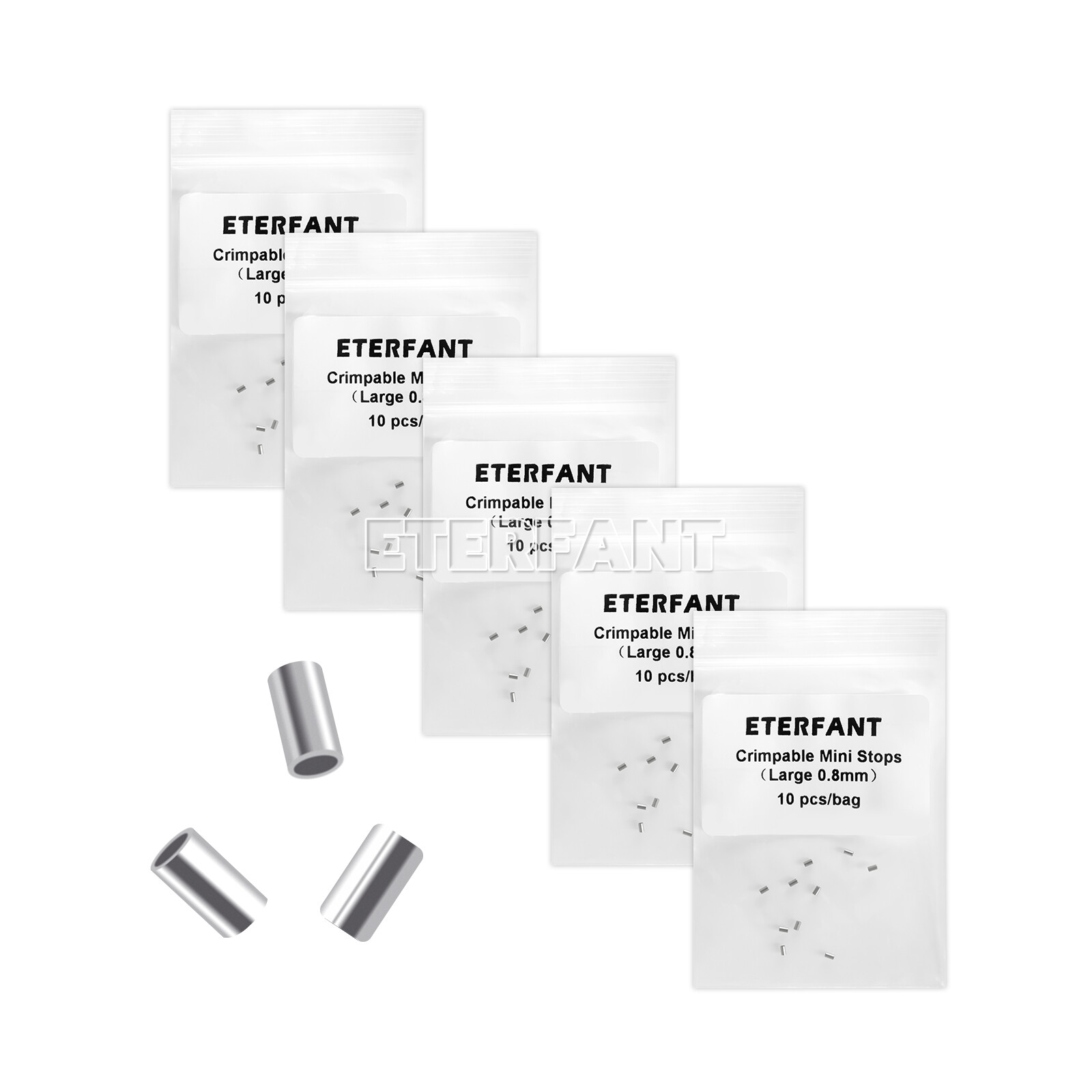 ETERFANT Dental Ortho Crimpable Mini Stops 0.8mm Crimpable Hooks for Round Wires