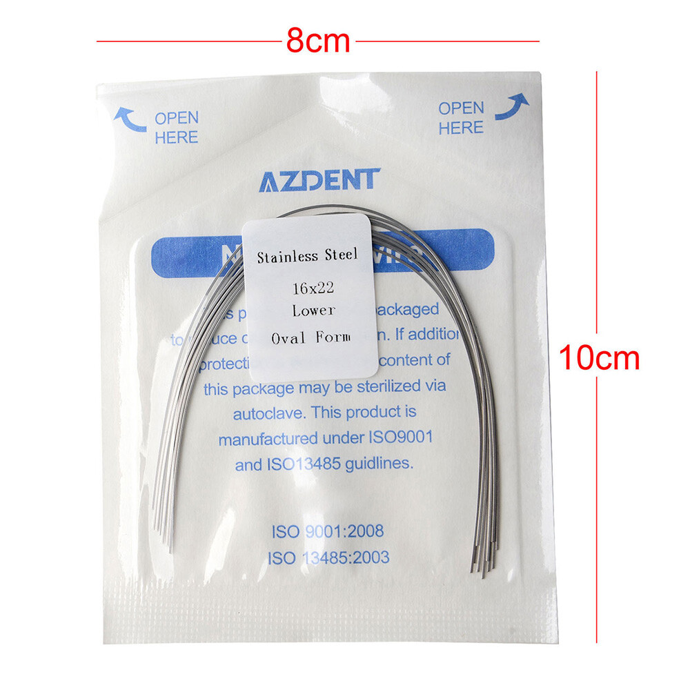 AZDENT Dental Orthodontic Stainless Steel Arch Wire Rectangular Upper / Lower