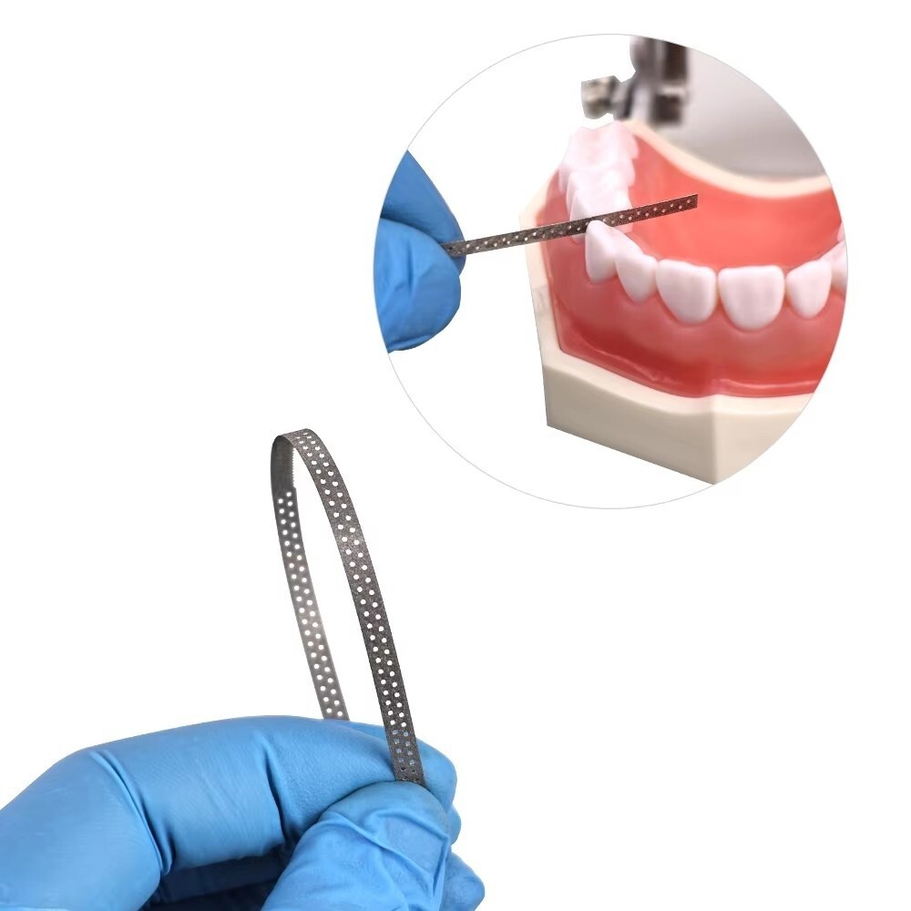 Dental Polishing Strips Polish Stick Diamond Sanding Single Side with Hole Saw