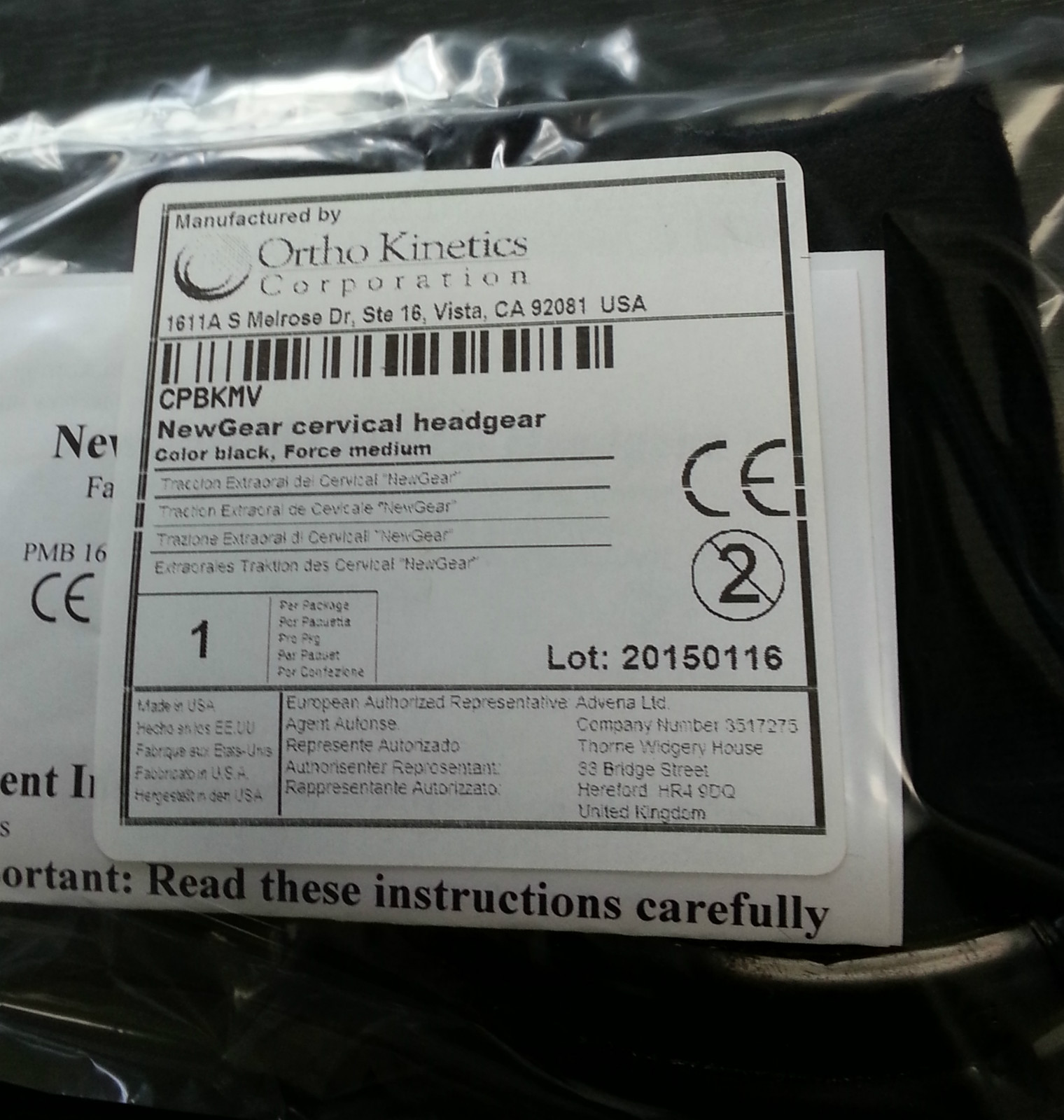 NEW! Ortho Kinetics NewGear orthodontic cervical headgear assortment (5) Unisex