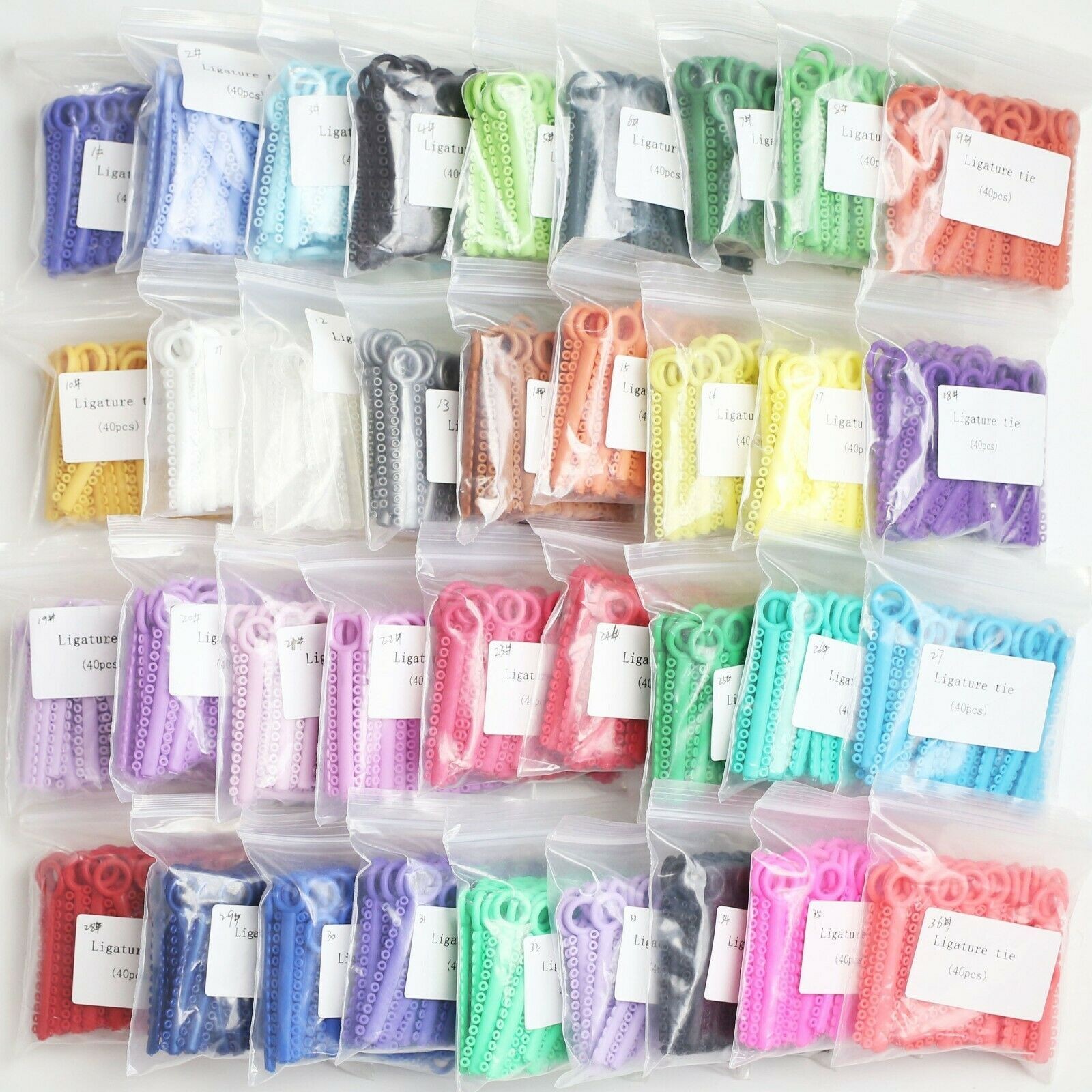 1040pc Orthodontic Elastic Ligature Tie Rubber Braces Dental Ligadura Ortodoncia