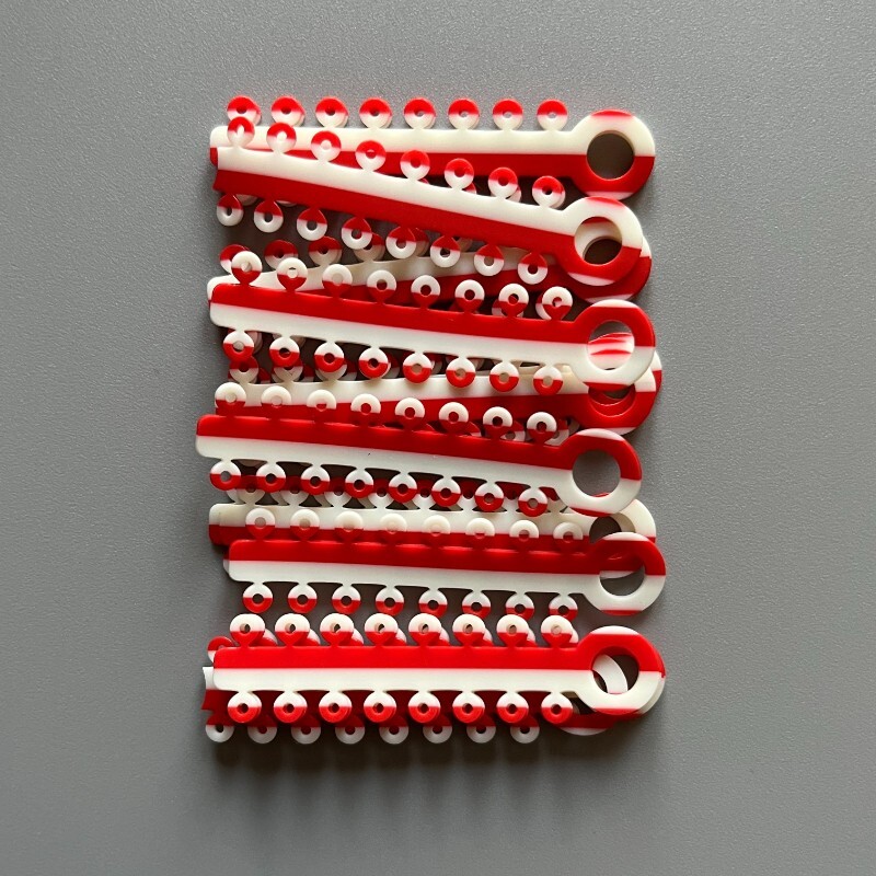 1Box/320pcs Dental Ligature Ties Orthodontic Elastic Rubber Bands Mix Colors
