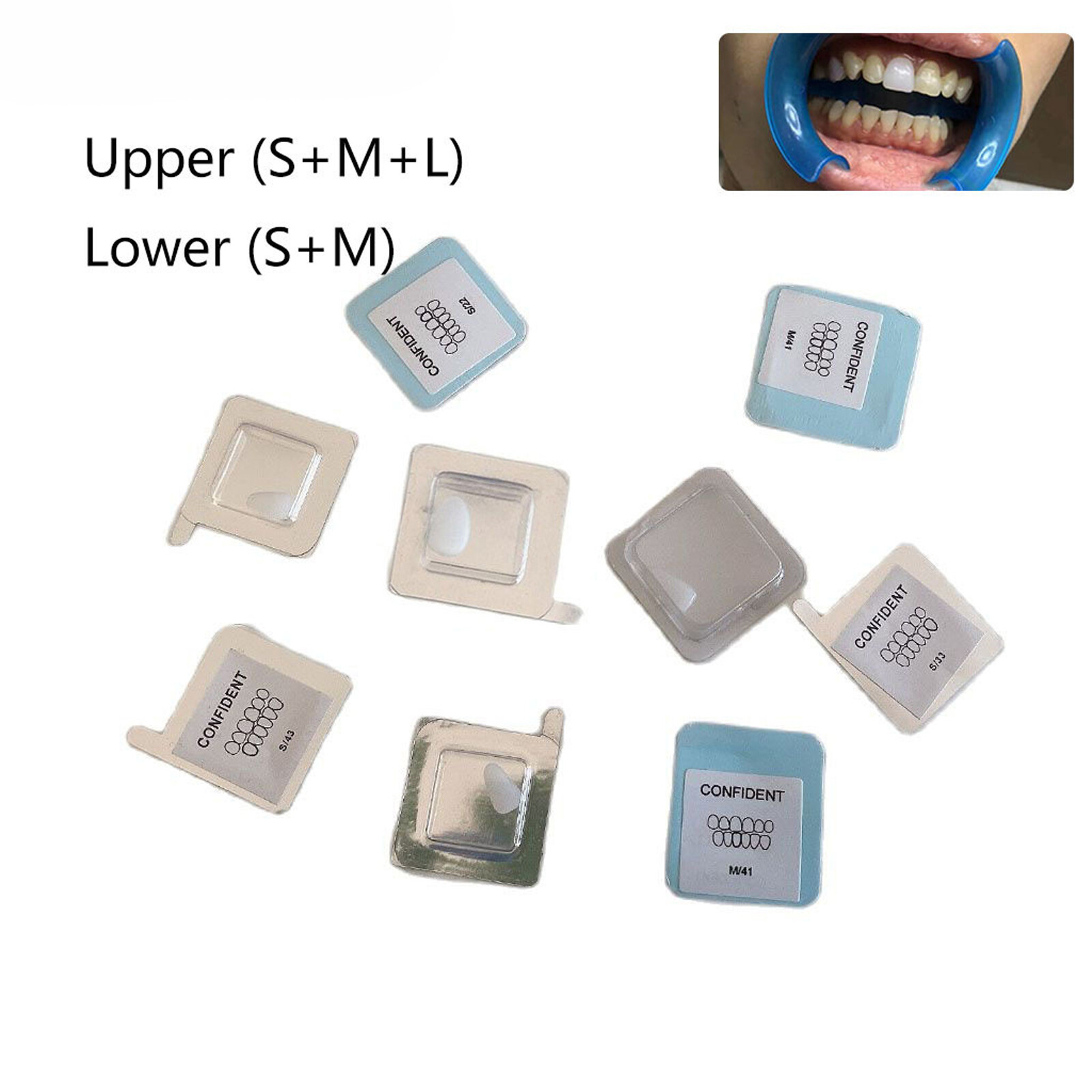 30Size Dental Composite Porcelain Veneers Resin Light Cure Anterior Teeth Veneer