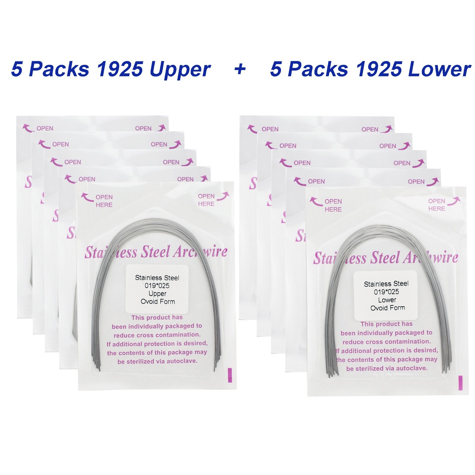 100Pcs Dental Orthodontic Arch Wire Stainless Steel NiTi Ovoid Natural 014 16X22