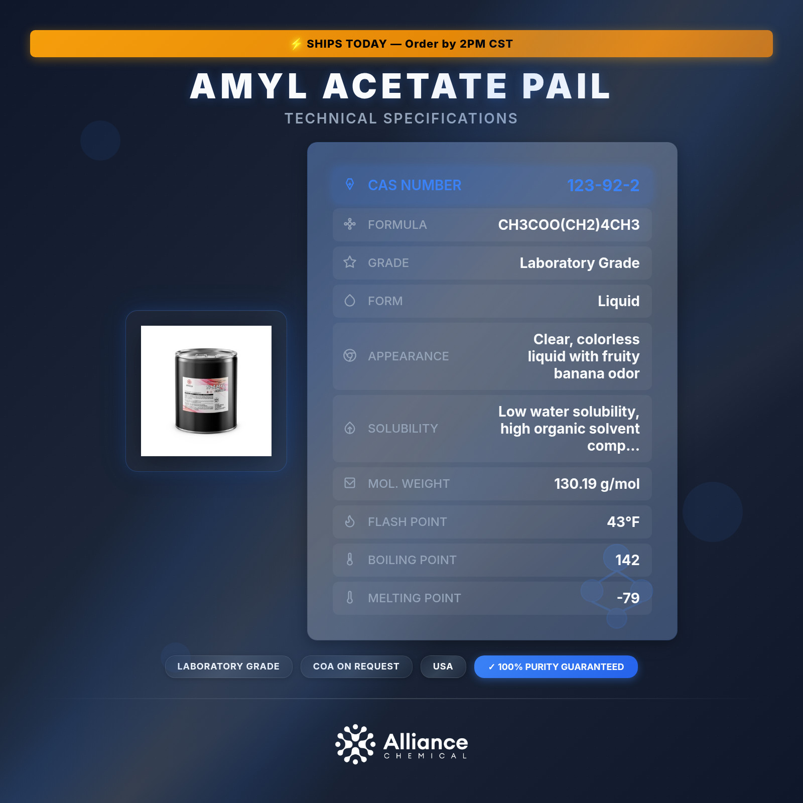Amyl Acetate – 5 Gallon Pail