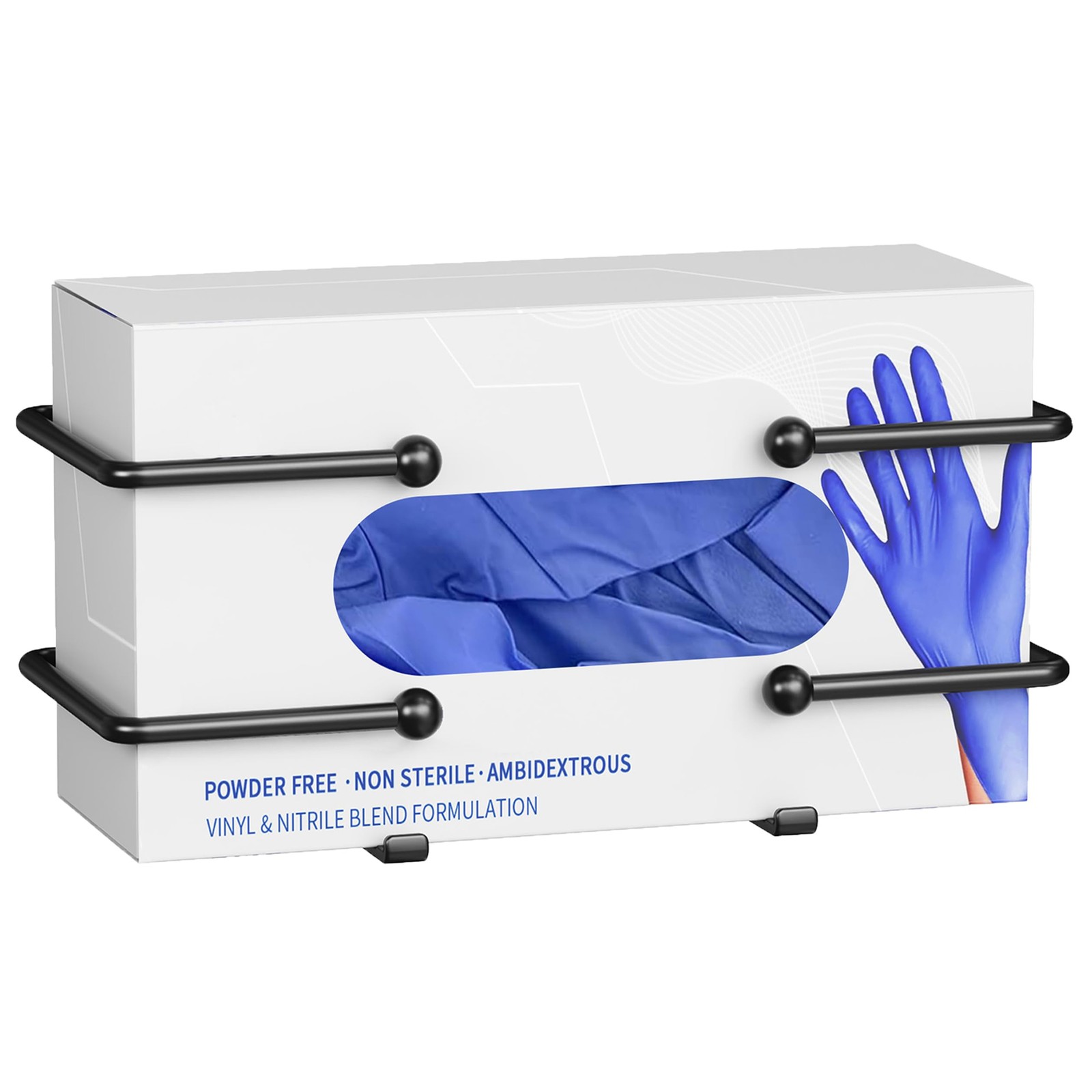 Glove Box Dispenser Wall Mount: Black Glove Holder Organizer for Disposable G…