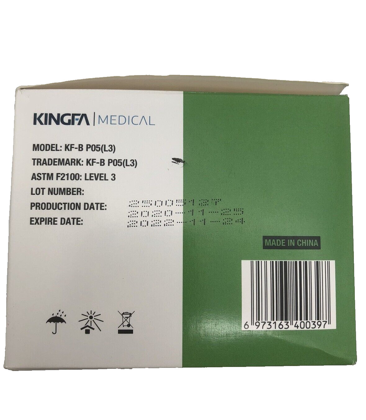 (90) 3-Ply Face Masks Medical Surgical Disposable Ear Loop Mask, ASTM LEVEL3