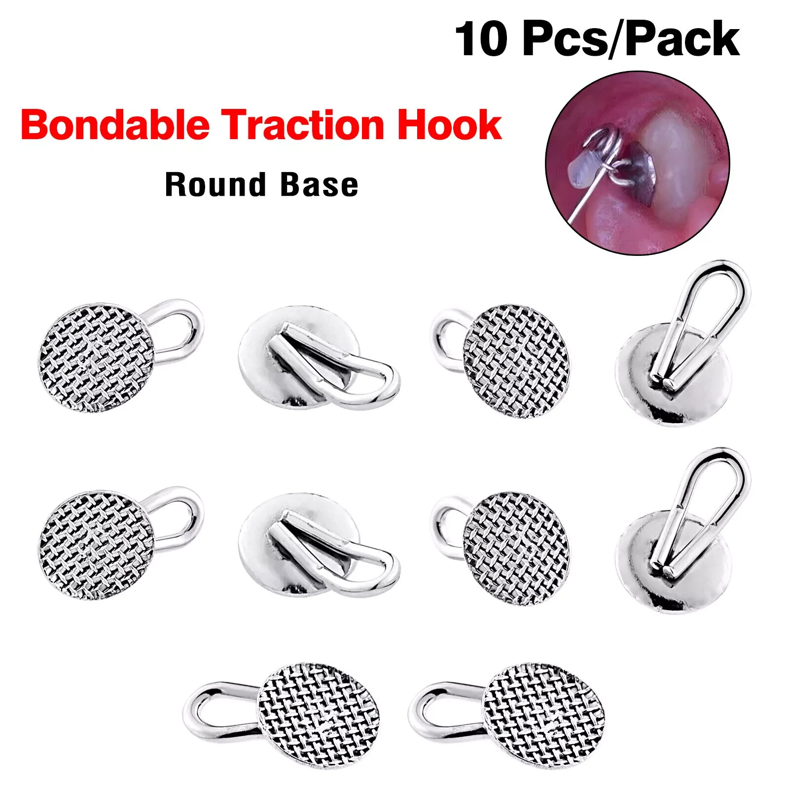 32Models Dental Orthodontic Bondable Lingual Buttons Round/Rectangular Base