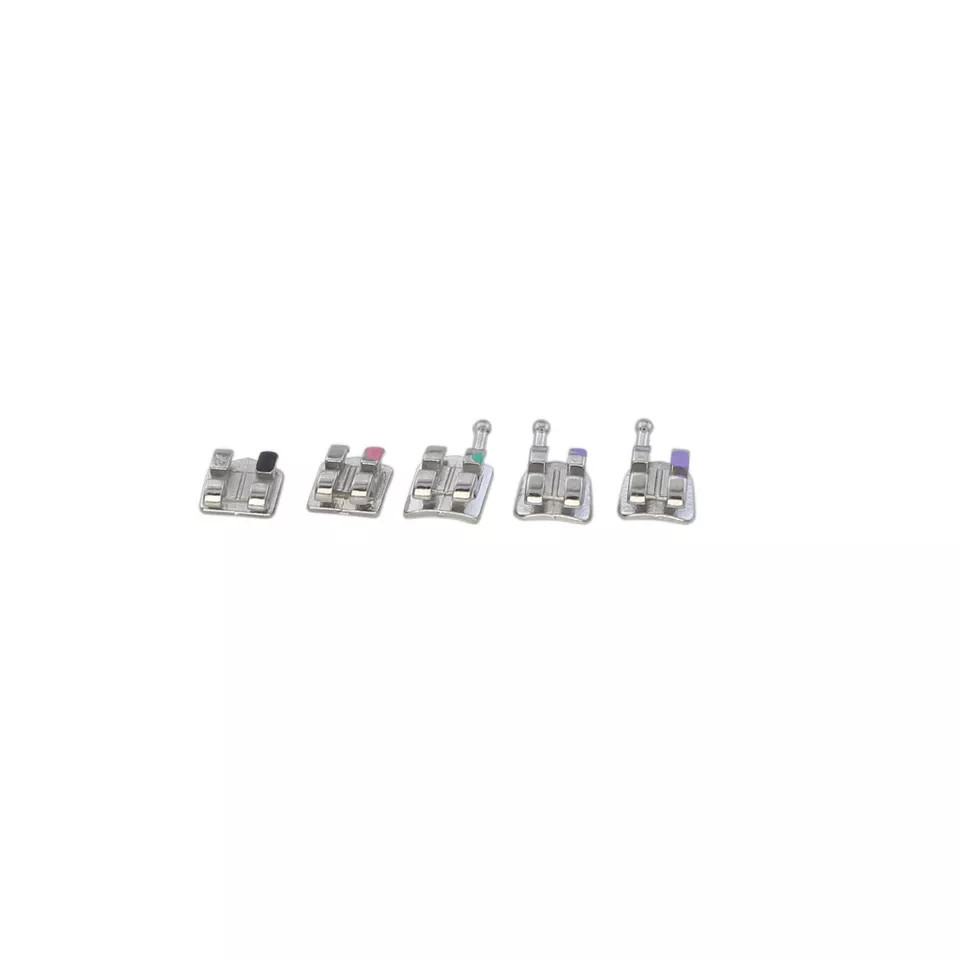 Dental Orthodontic Brackets Metal Brace MIM MINI Roth MBT 022 018 345 With Hooks