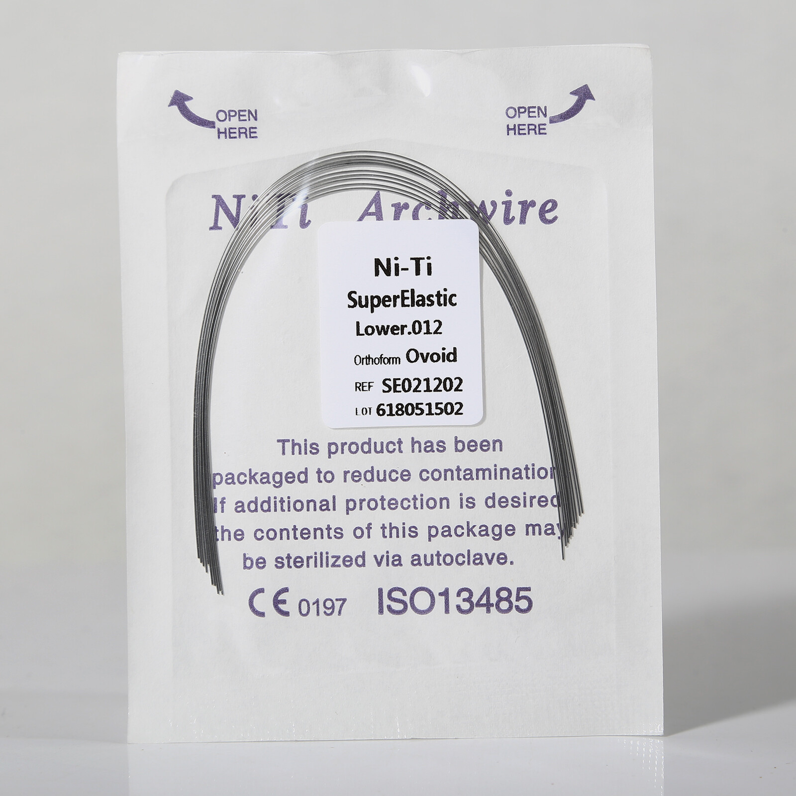 10pcs/pack Dental Orthodontic Super Elastic Niti Arch Wire Round Ovoid Form USA