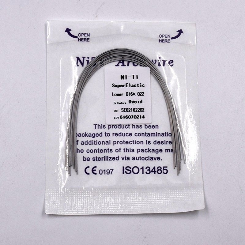 Dental Ortho Niti Super Elastic Rectangular Round Arch Wire Ovoid/Square/Natural