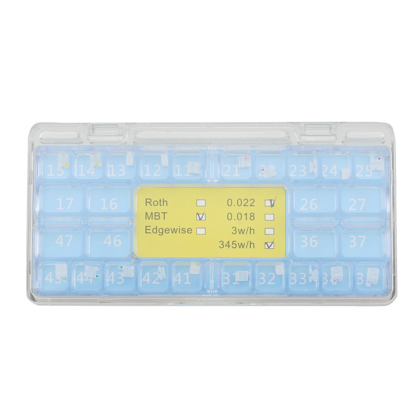 Orthodontic Aesthetic Bracket Ceramic Sapphire Clear Brace MBT 022 345W/H 5-5