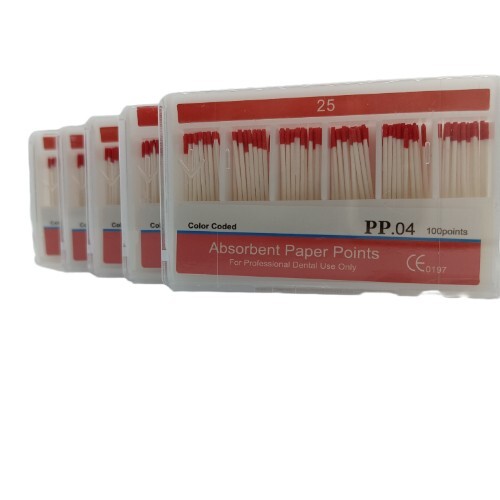 10Packs Dental Absorbent Paper Points Taper 0.04 25# Fit Endodontic Root Canal
