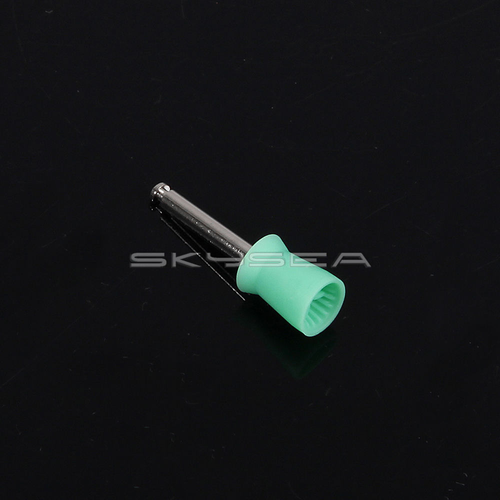 100 pieces Dental Rubber Prophy Tooth Polish Polishing Cups Latch Type Green NJ