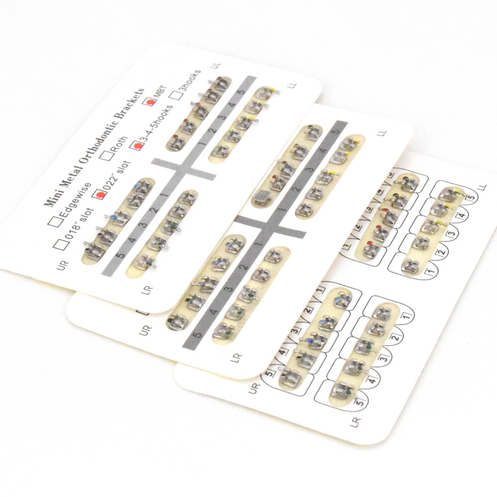 Dental Orthodontic Bracket Mini Standard MBT Roth.022 3 4 5 Hook MIM Monoblock