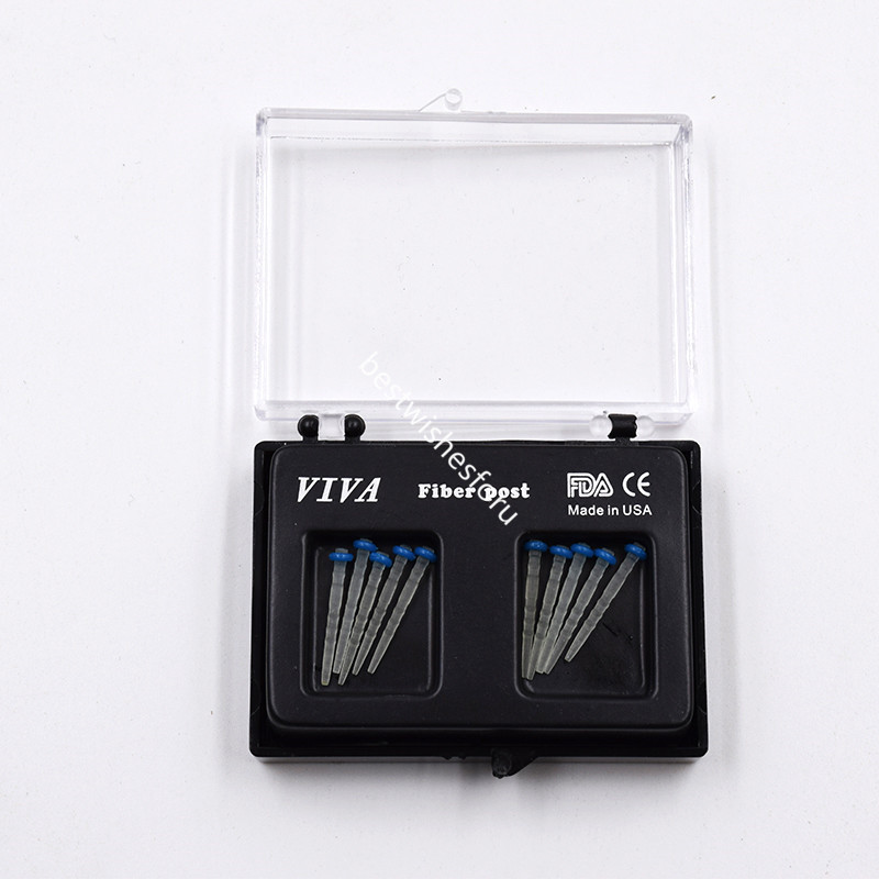 1 Box/10 Pcs Dental Glass Screw Thread Fiber Post Single Refilled Size To Choose