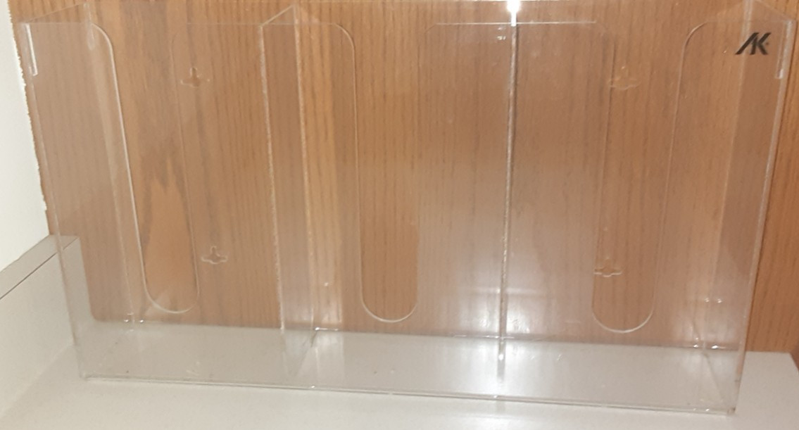Triple Plastic Glove Box Holder Wall Mount Glove Dispenser – 20 x 11 x 4