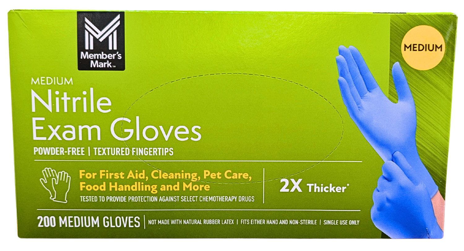 Member’s Mark Nitrile Exam Gloves Medium 200 Count