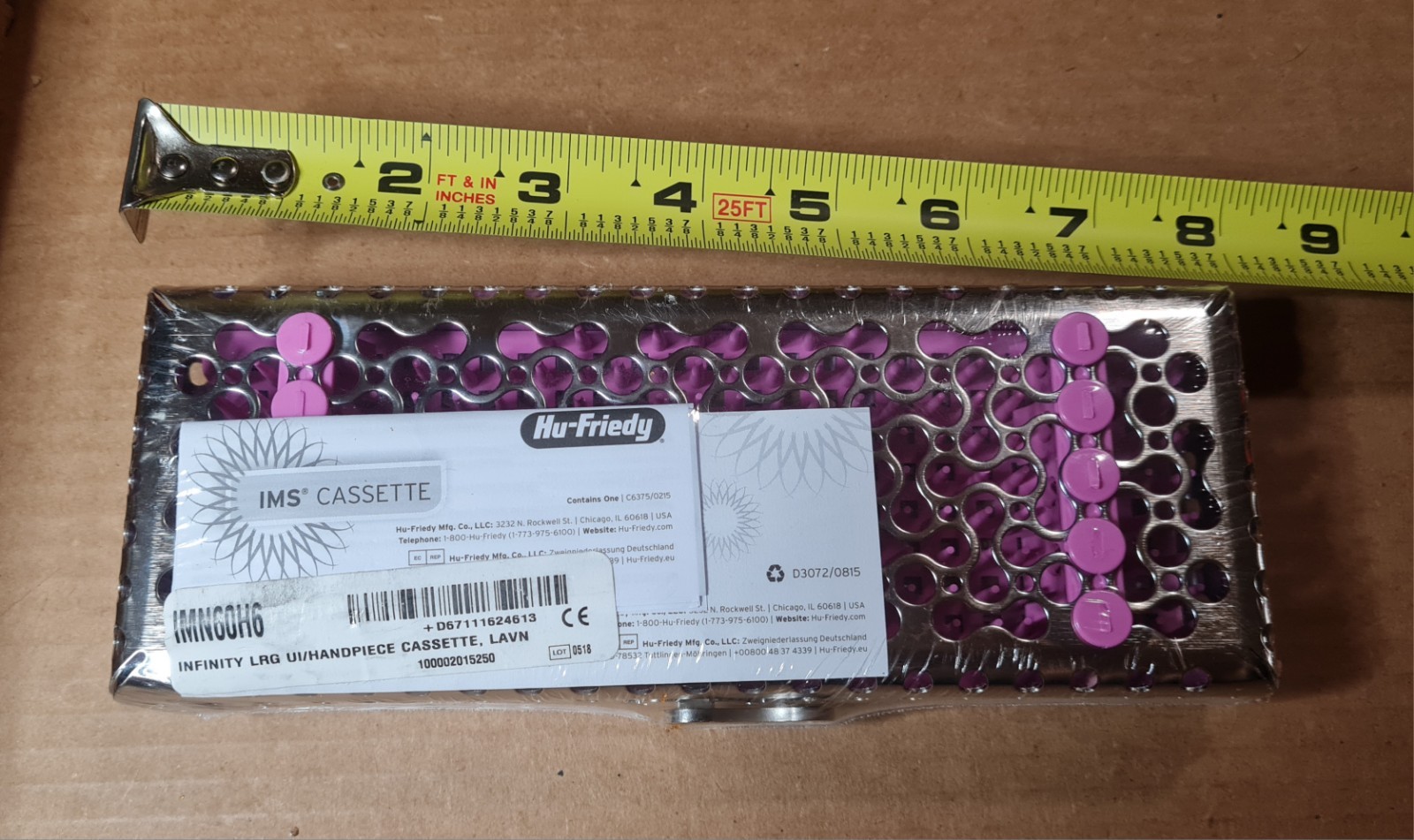 Hu-Friedy Infinity Series Ultrasonic Insert Handpiece Cassette Large IMN60H0 Lav