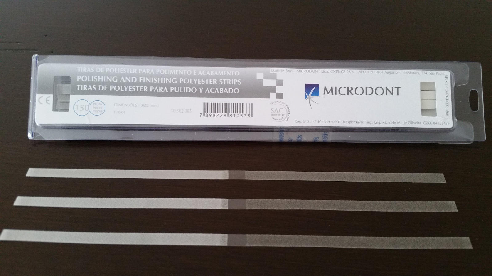 MICRODONT USA POLISHING & FINISHING POLYESTER STRIPS FINE/MEDIUM 4MM 150/BOX
