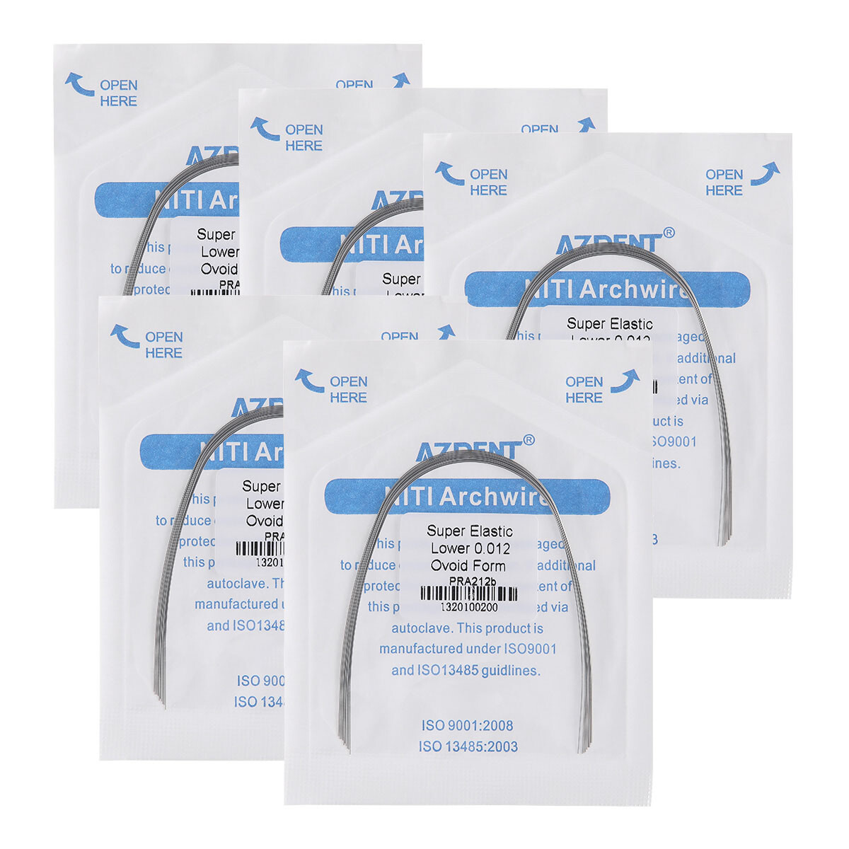 AZDENT Dental Orthodontic Super Elastic Niti Round Arch Wire Ovoid Form Archwire