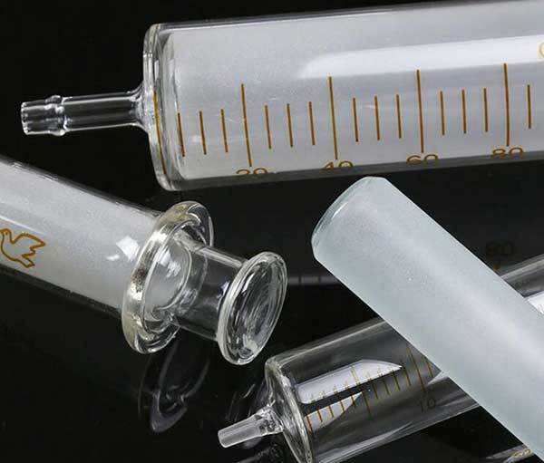 1ml – 100ml Luer Lock Tip Glass Syringes Sampler Chemistry Laboratory Injector