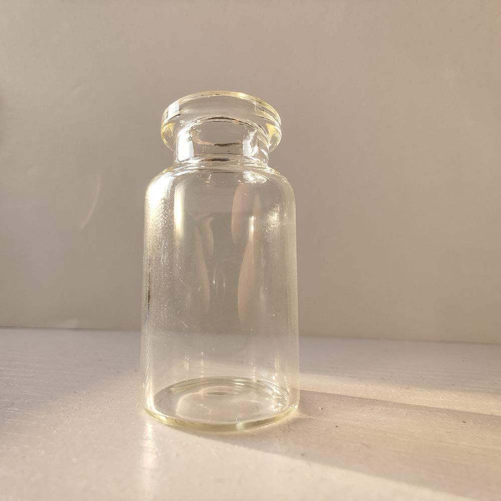 100Pcs 10Ml Vials-Glass Clear Bottom Headspace Vial with Plastic-Aluminum Flip o