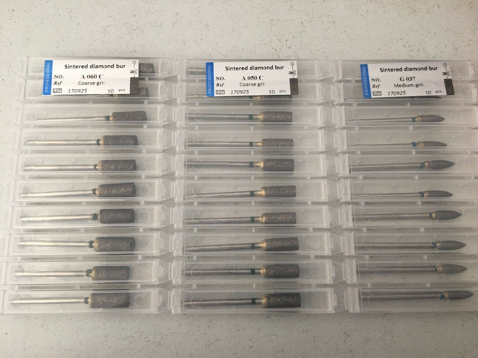 50 Pieces Sintered Diamond Bur Dental Lab Tool Sets Jewelry Alloy Polishing Burs