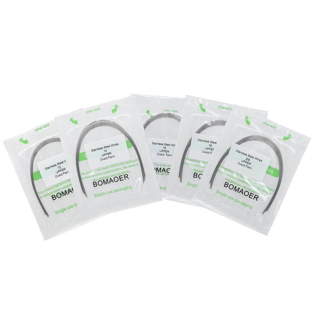 5 Packs Dental Orthodontic Staineless Steel Round Arch Wire Ovoid Form 012 Upper