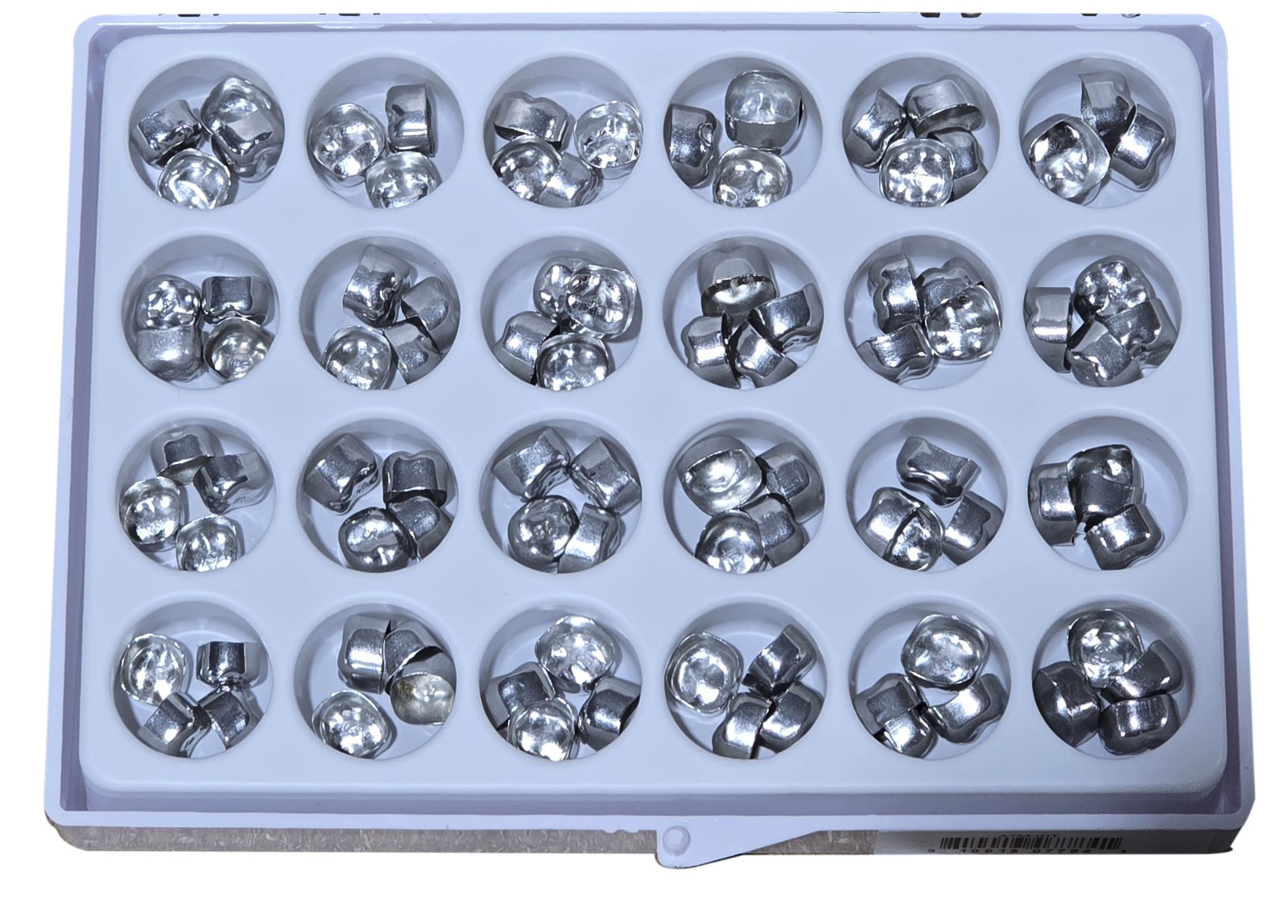 Dental Aluminum Temporary Molar Crown Kit (96pcs) *** size #1-24