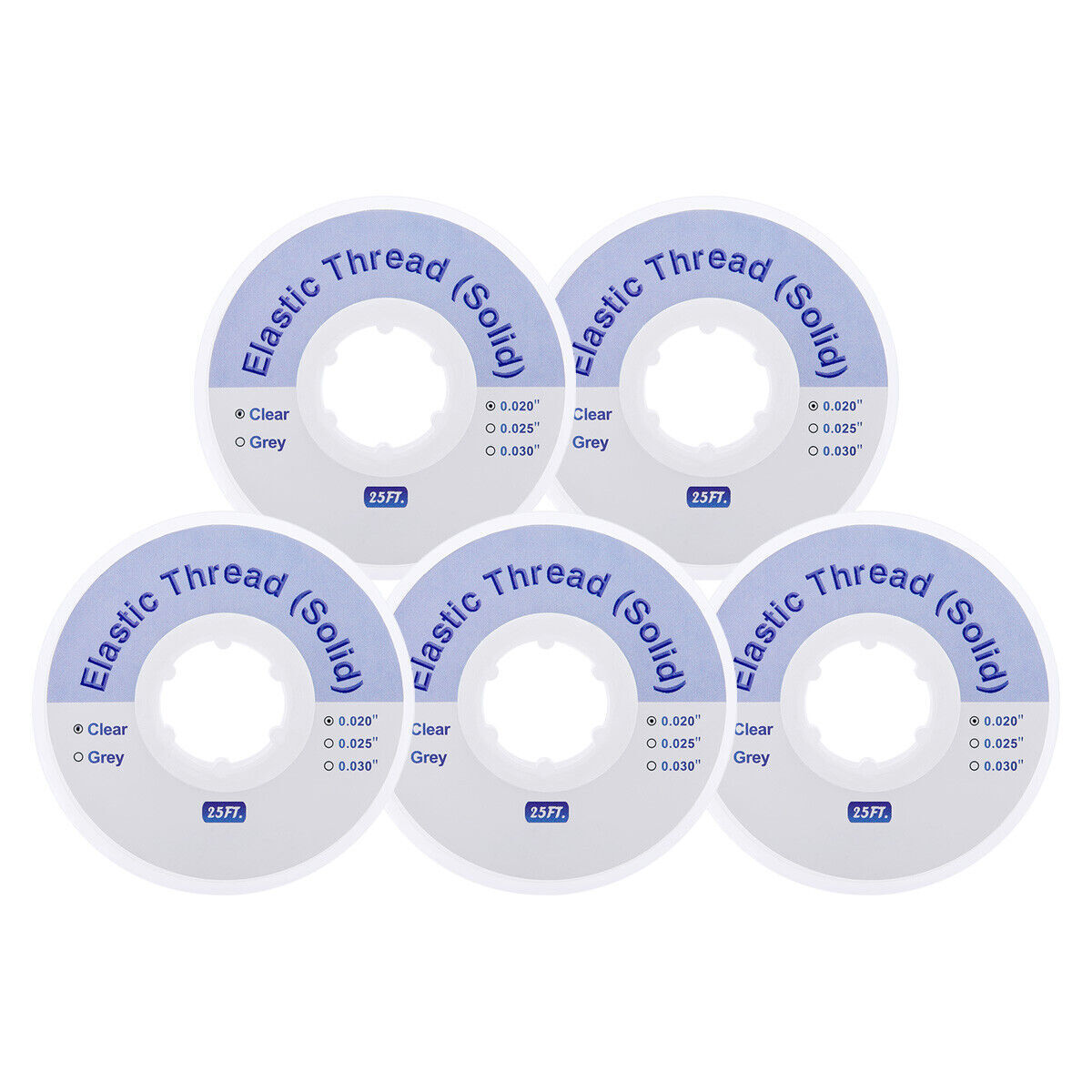 Dental Orthodontic Solid Elastic Thread Traction Pulling 020 025 030 Transparent