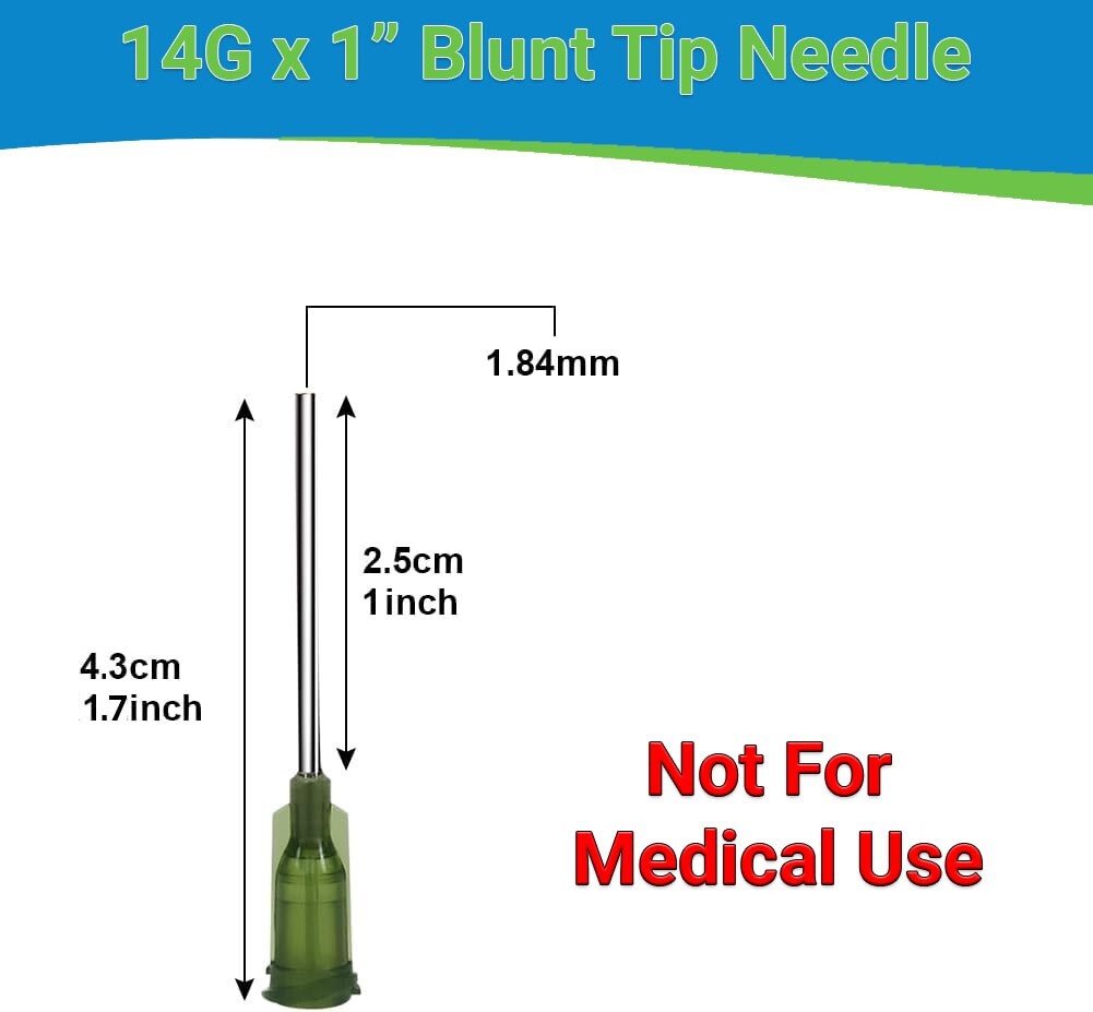 Easy Glide Blunt Tip Needle – 14g x 1″ – Box of 50